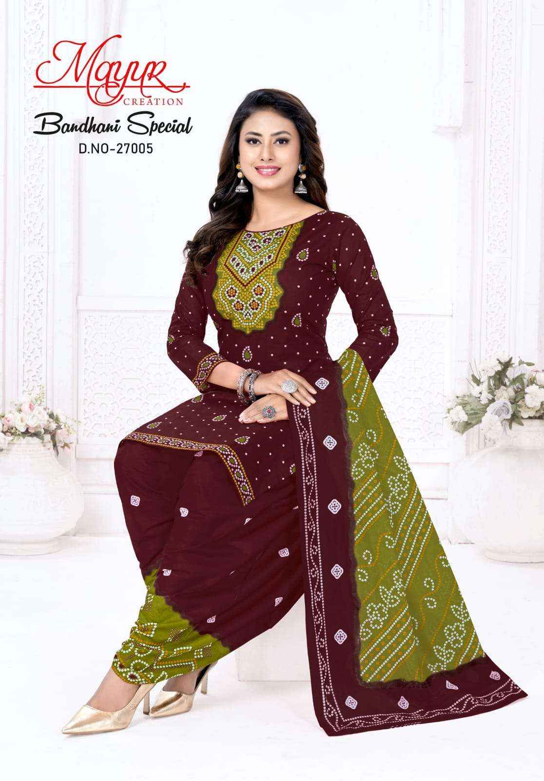 Mayur Creation Bandhani Special Vol 27 Cotton Dress Material 10 pcs Catalogue