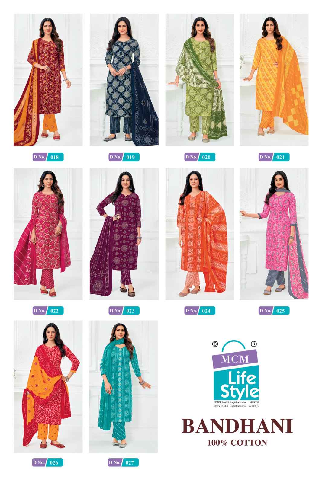 MCM Bandhani Readymade Cotton Dress 10 pcs Catalogue