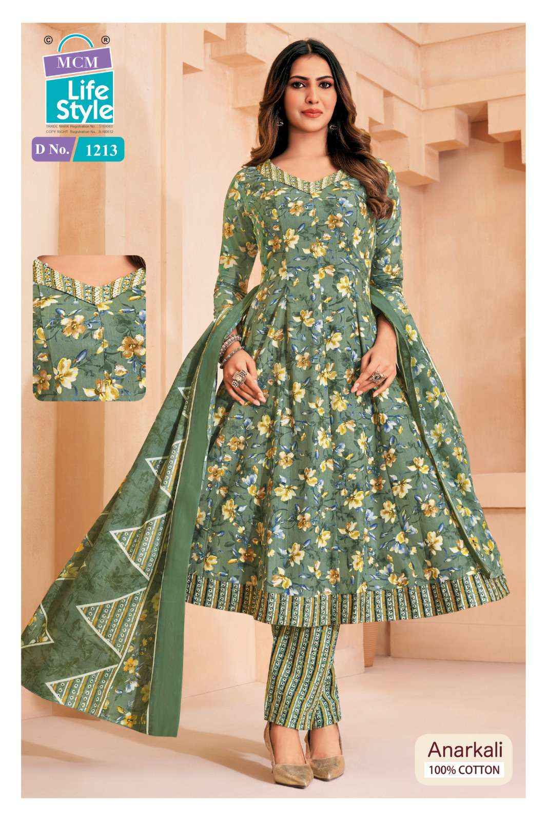 MCM Lifestyle Anarkali Vol 12 Cotton Kurti Combo 10 pcs Catalogue