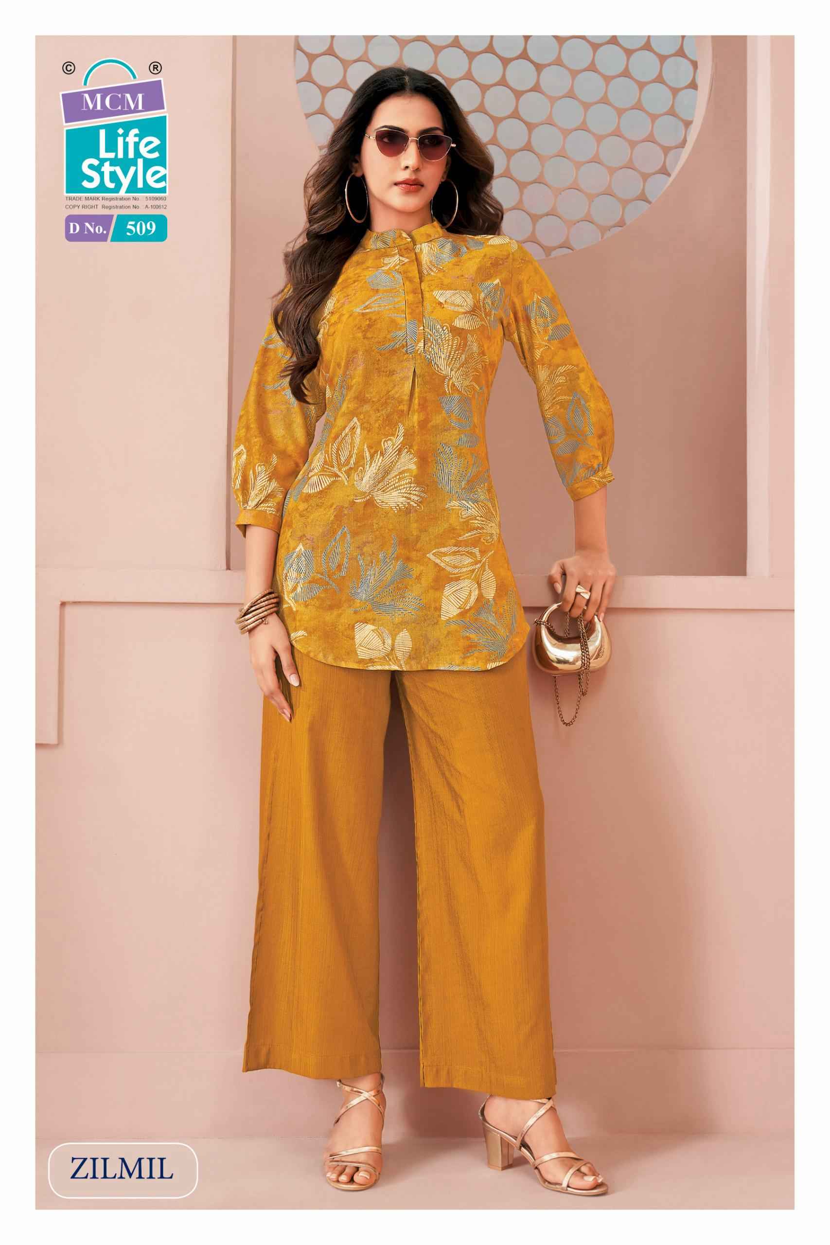 MCM Lifestyle Zilmil Vol 5 Vertican Top With Plazzo 10 pcs Catalogue
