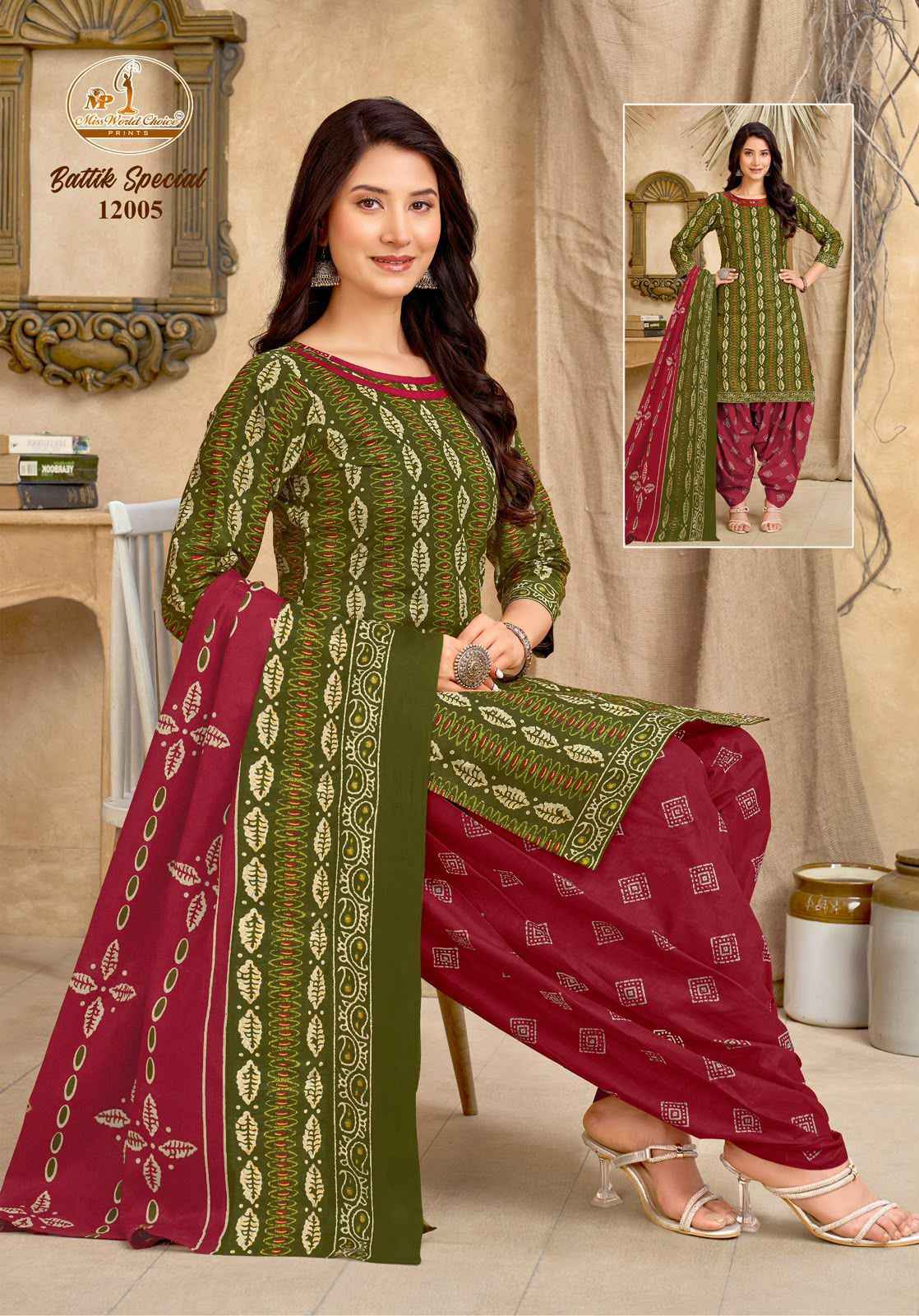 Miss World Choice Batik Special Vol 12 Readymade Cotton Dress 10 pcs Catalogue
