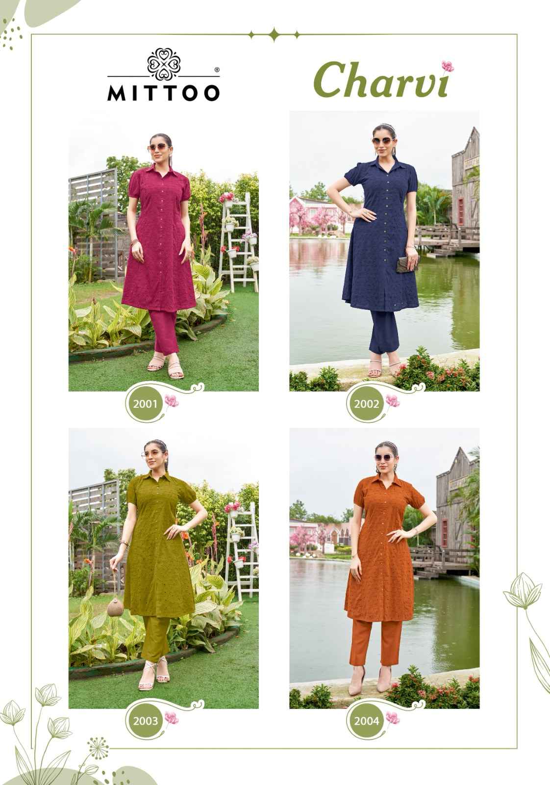 Mittoo Charvi Cotton Top With Bottom 4 pcs Catalogue