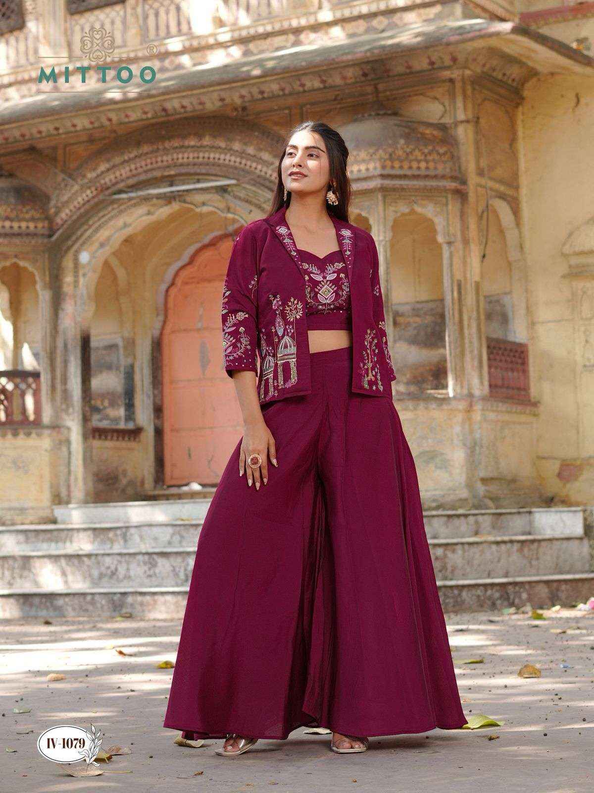 Mittoo Ruksat Chanderi Silk Indo Weastern Dress 4 pcs Catalogue