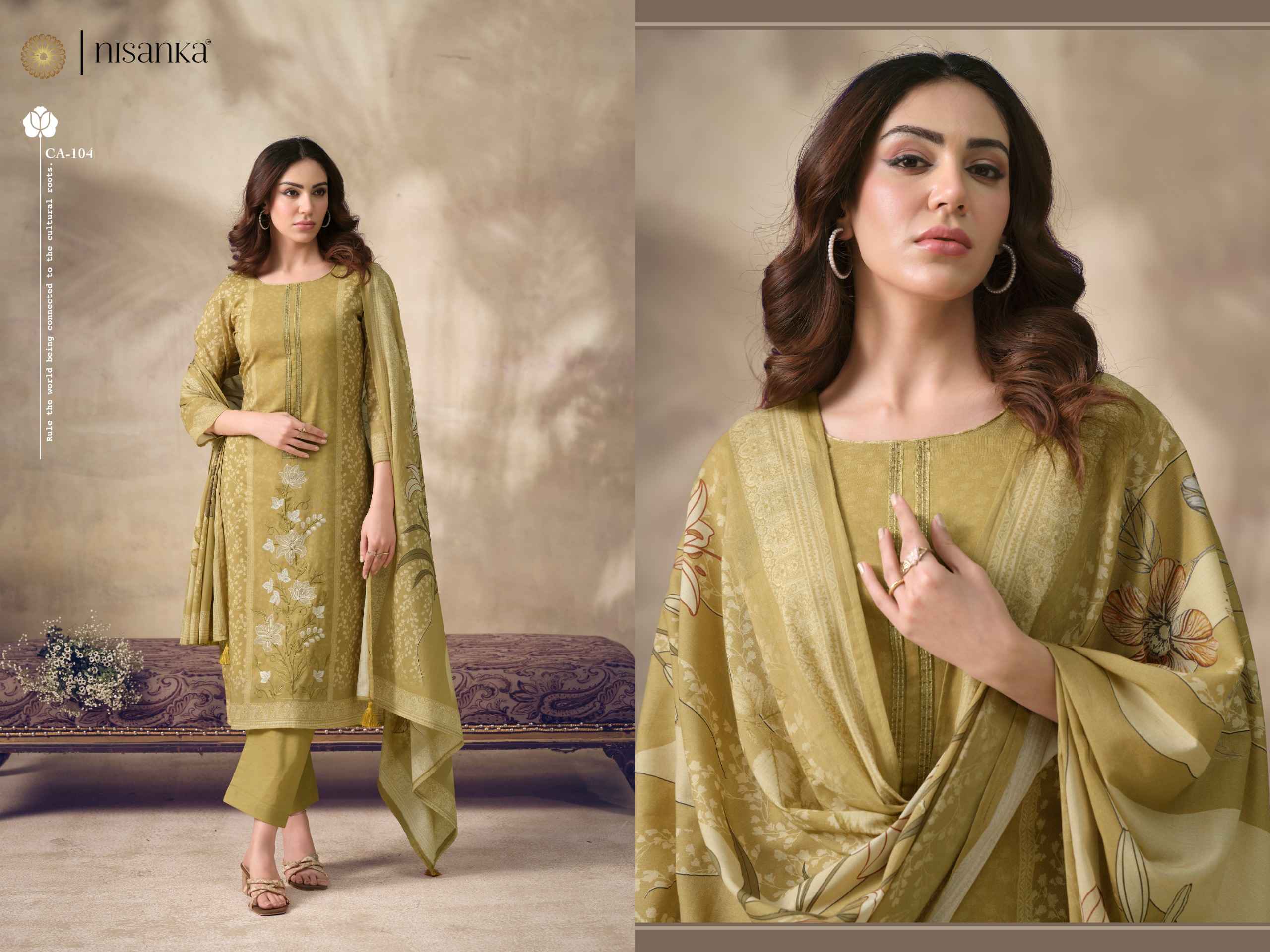 Nisanka Cashmere Vol 6 Viscose Lawn Dress Material 4 pcs Catalogue