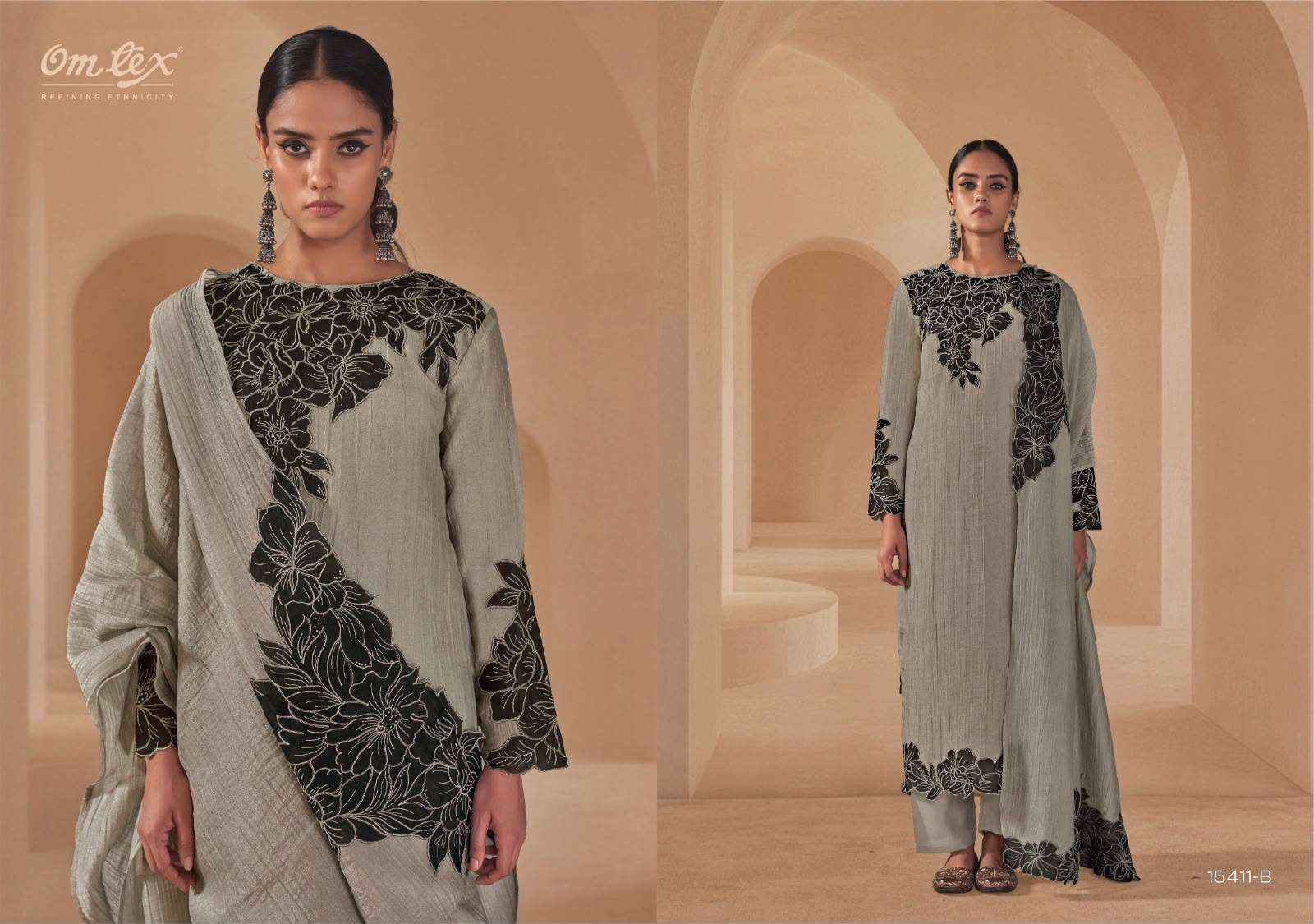 Omtex Zahira Mal Silk Dress Material 3 Pc Catalouge