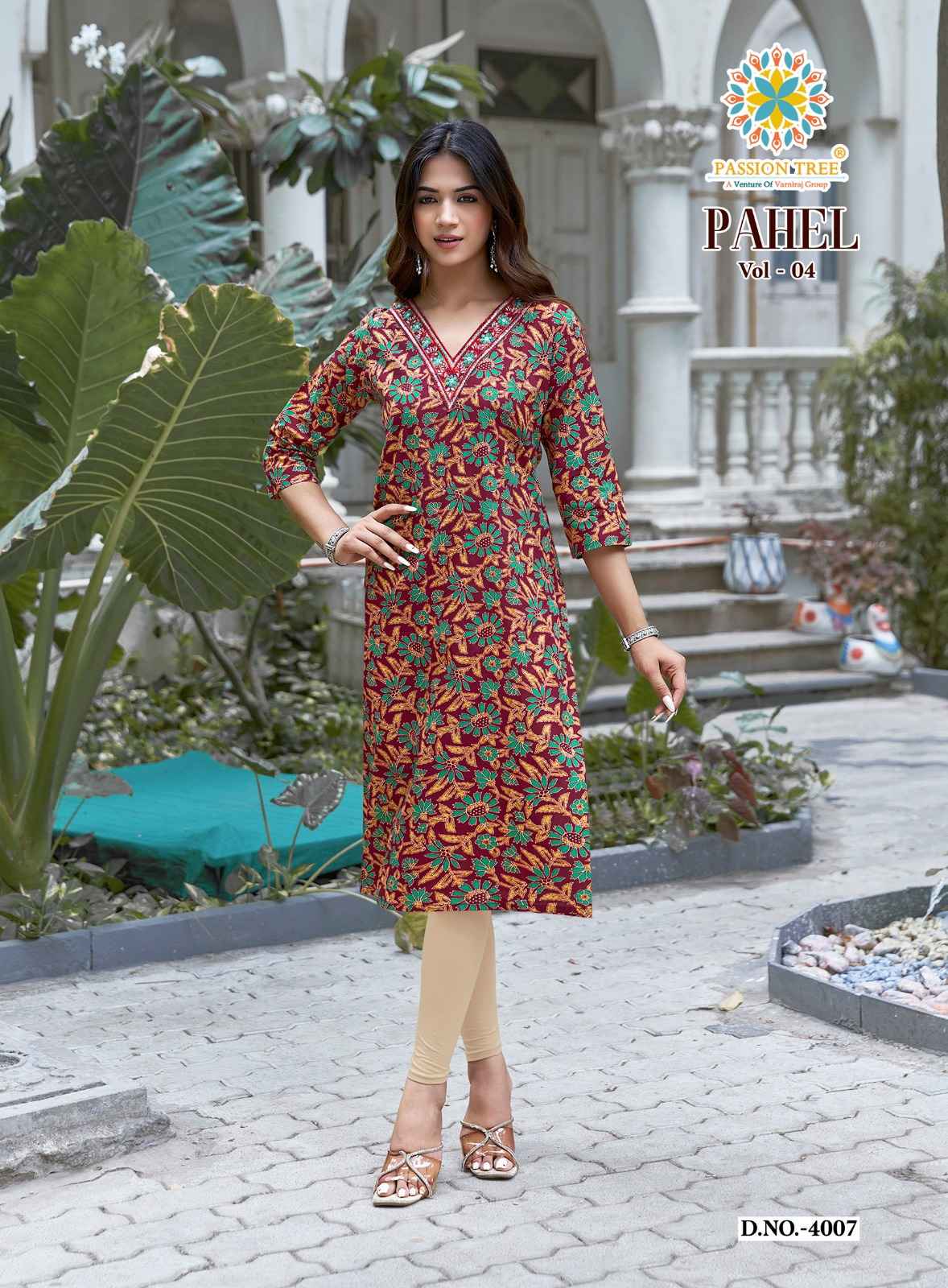 Passion Tree Pahel Vol 4 Cotton Kurti 11 pcs Catalogue