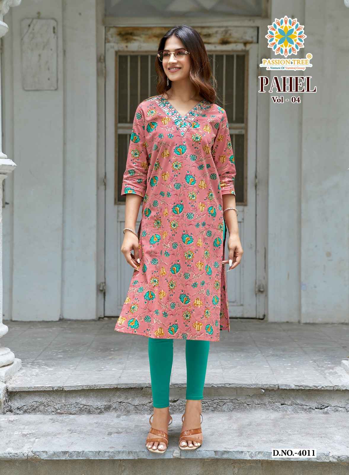 Passion Tree Pahel Vol 4 Cotton Kurti 11 pcs Catalogue