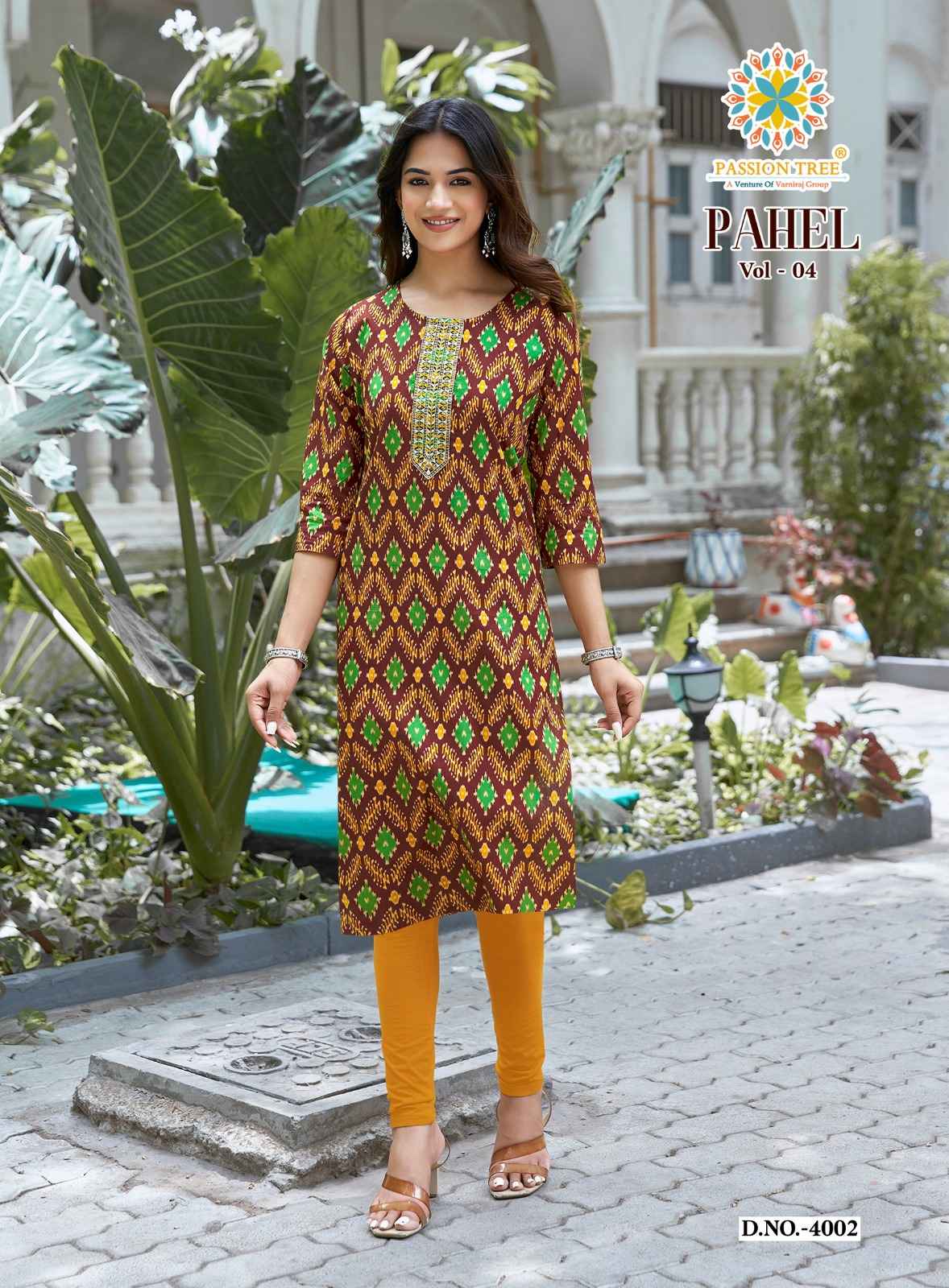 Passion Tree Pahel Vol 4 Cotton Kurti 11 pcs Catalogue