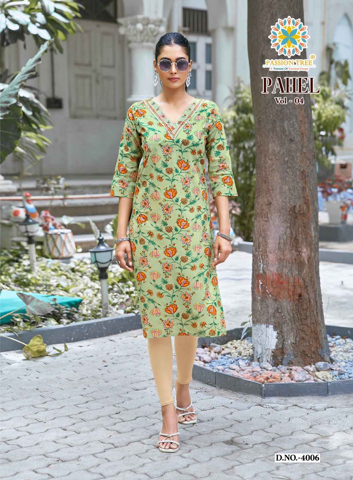 Passion Tree Pahel Vol 4 Cotton Kurti 11 pcs Catalogue
