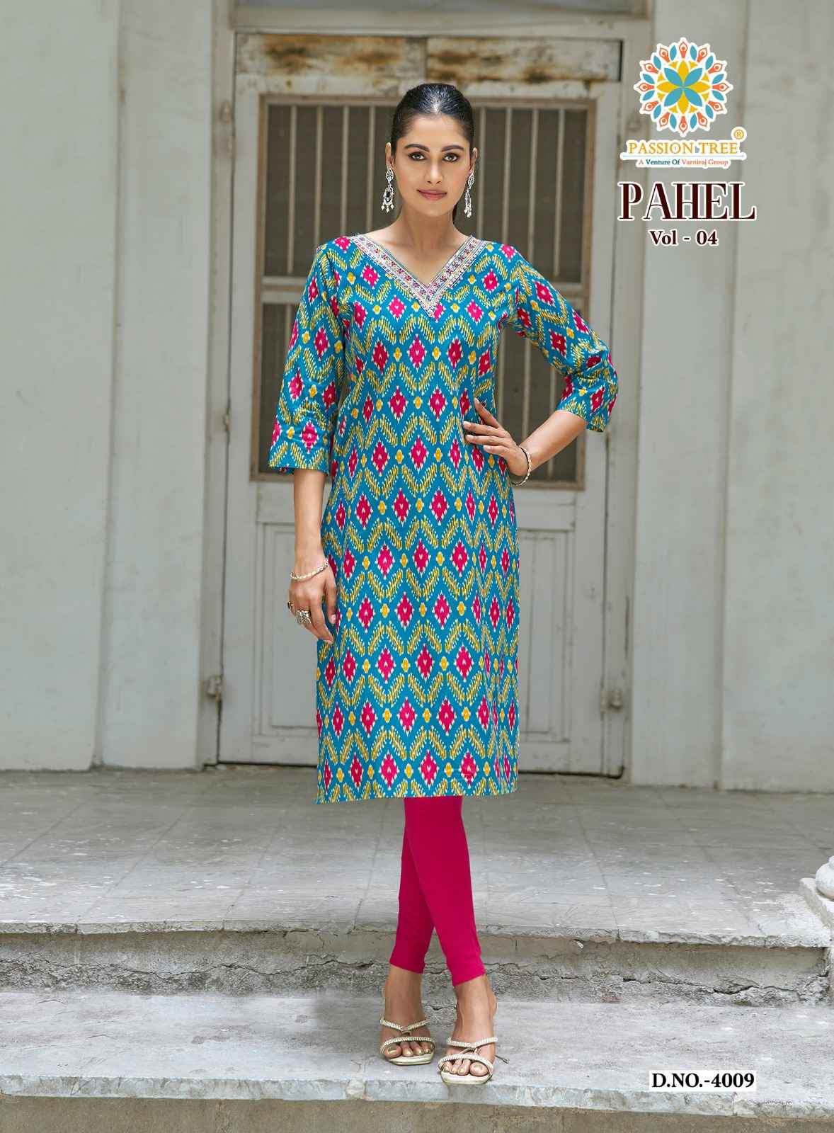 Passion Tree Pahel Vol 4 Cotton Kurti 11 pcs Catalogue