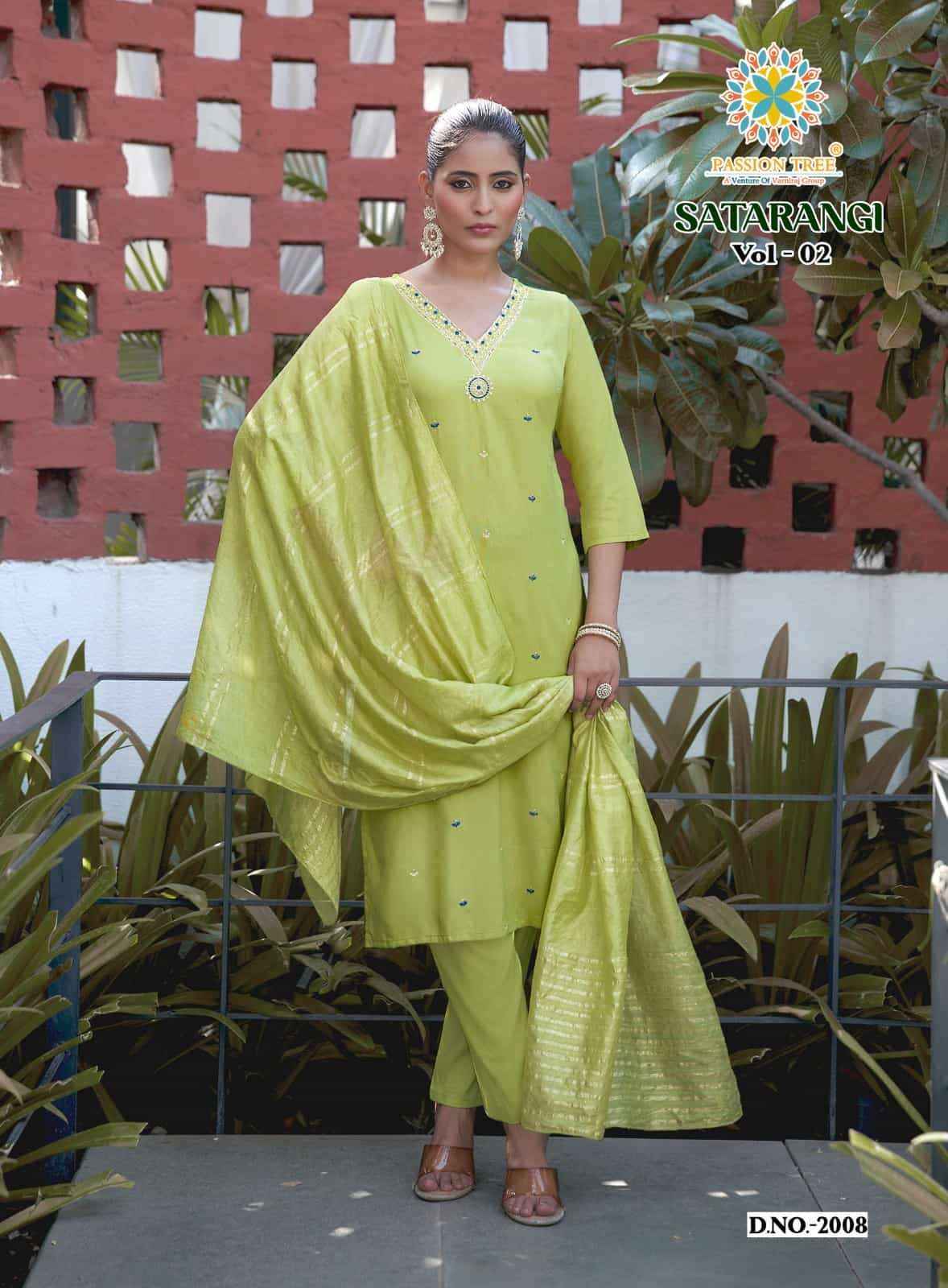 Passion Tree Satarangi Vol 2 Rayon Kurti Combo 9 pcs Catalogue