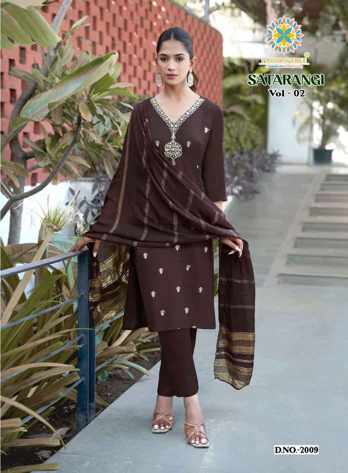 Passion Tree Satarangi Vol 2 Rayon Kurti Combo 9 pcs Catalogue
