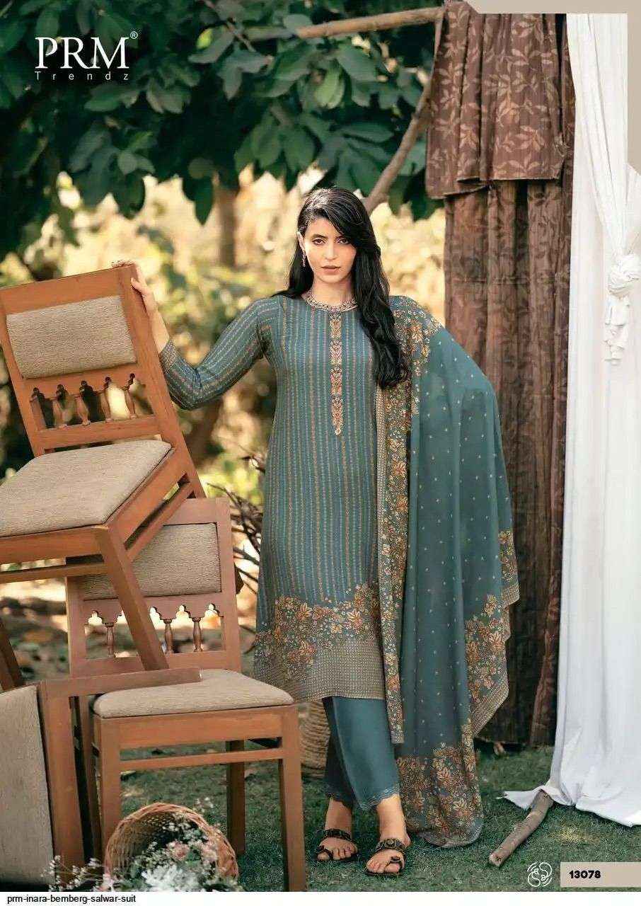 PRM Trendz Inara Muslin Silk Dress Material 6 pcs Catalogue