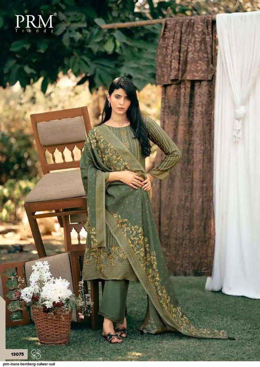 PRM Trendz Inara Muslin Silk Dress Material 6 pcs Catalogue