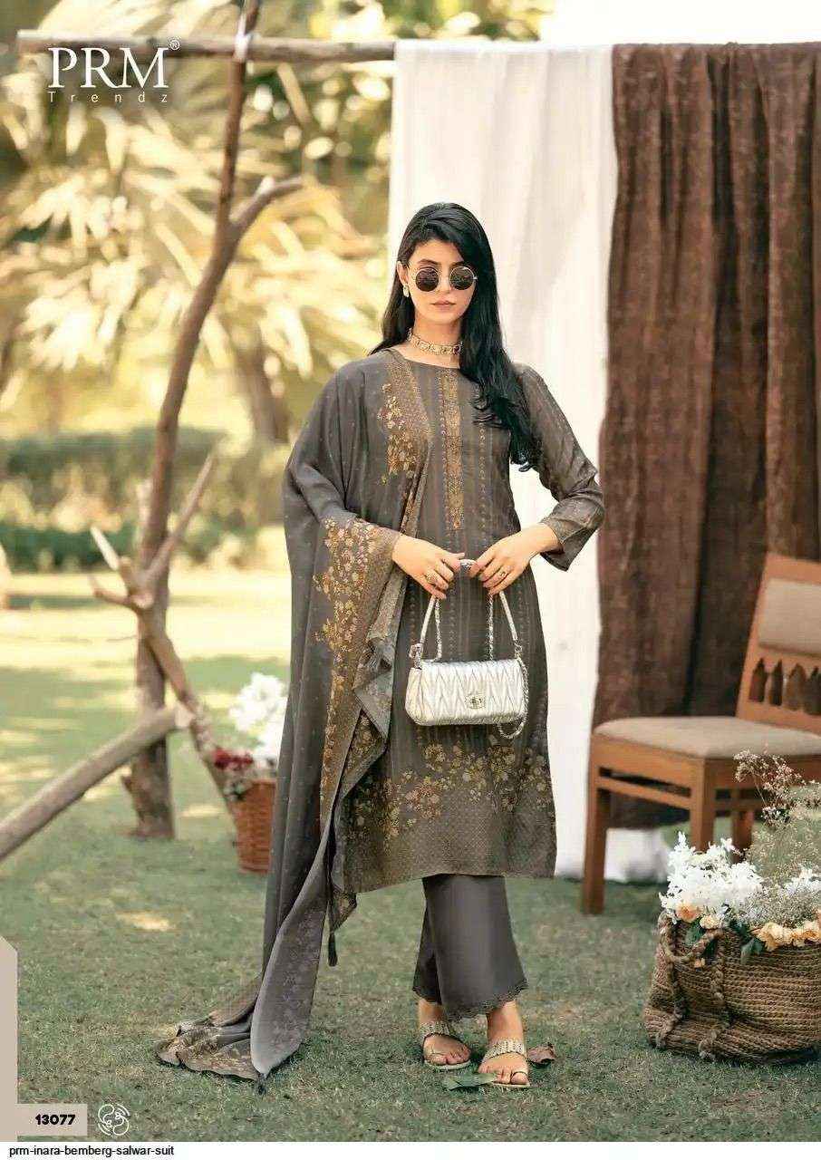 PRM Trendz Inara Muslin Silk Dress Material 6 pcs Catalogue