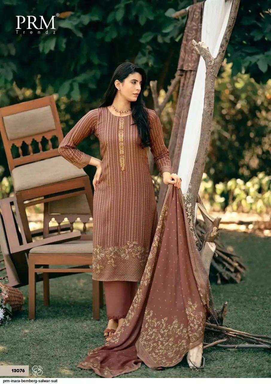 PRM Trendz Inara Muslin Silk Dress Material 6 pcs Catalogue