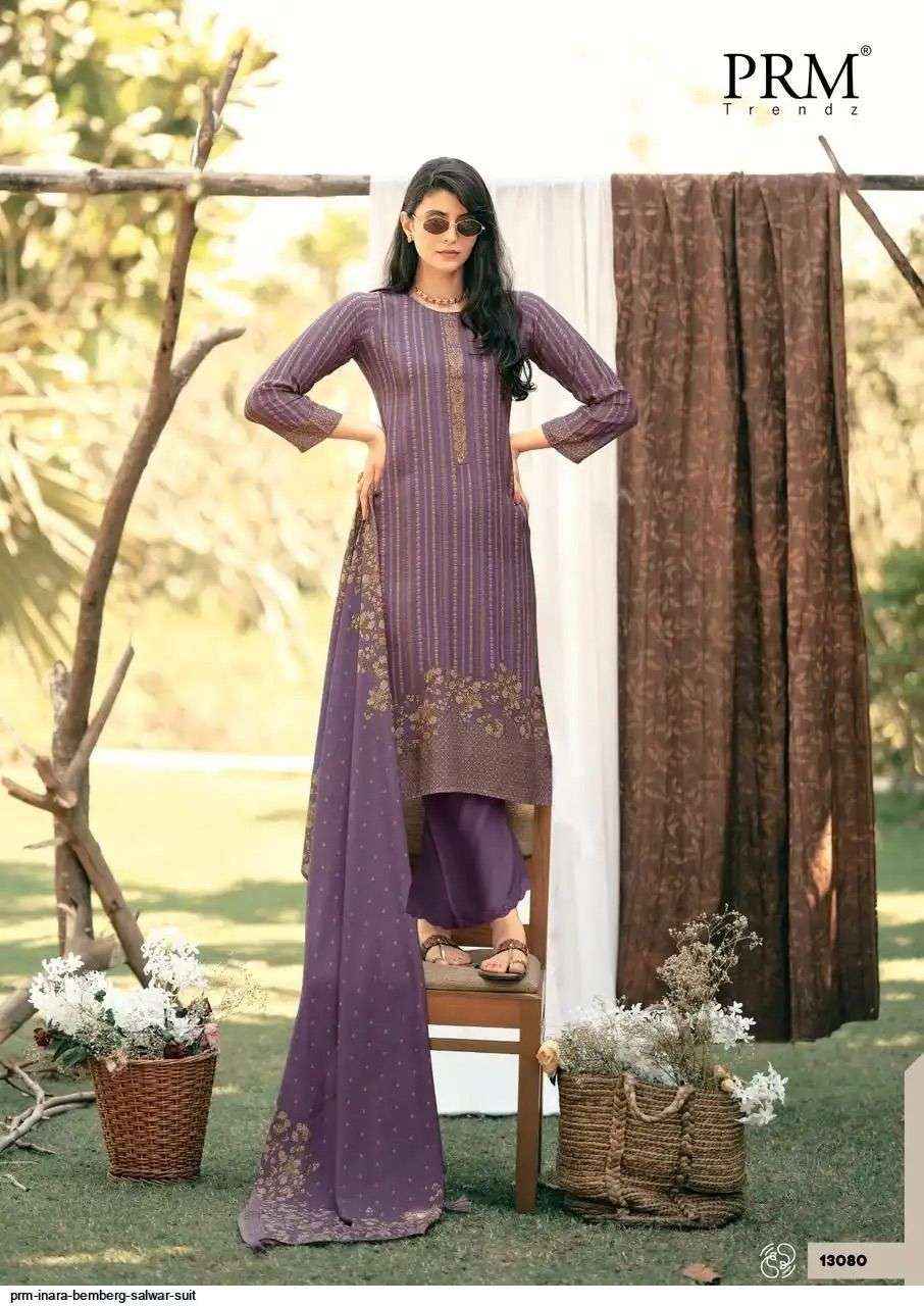 PRM Trendz Inara Muslin Silk Dress Material 6 pcs Catalogue