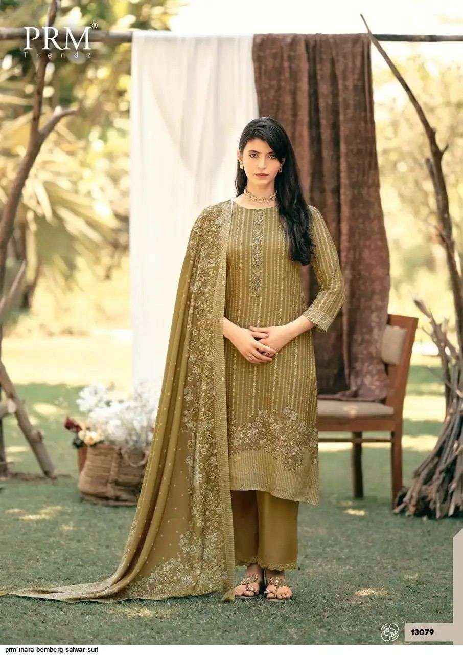 PRM Trendz Inara Muslin Silk Dress Material 6 pcs Catalogue