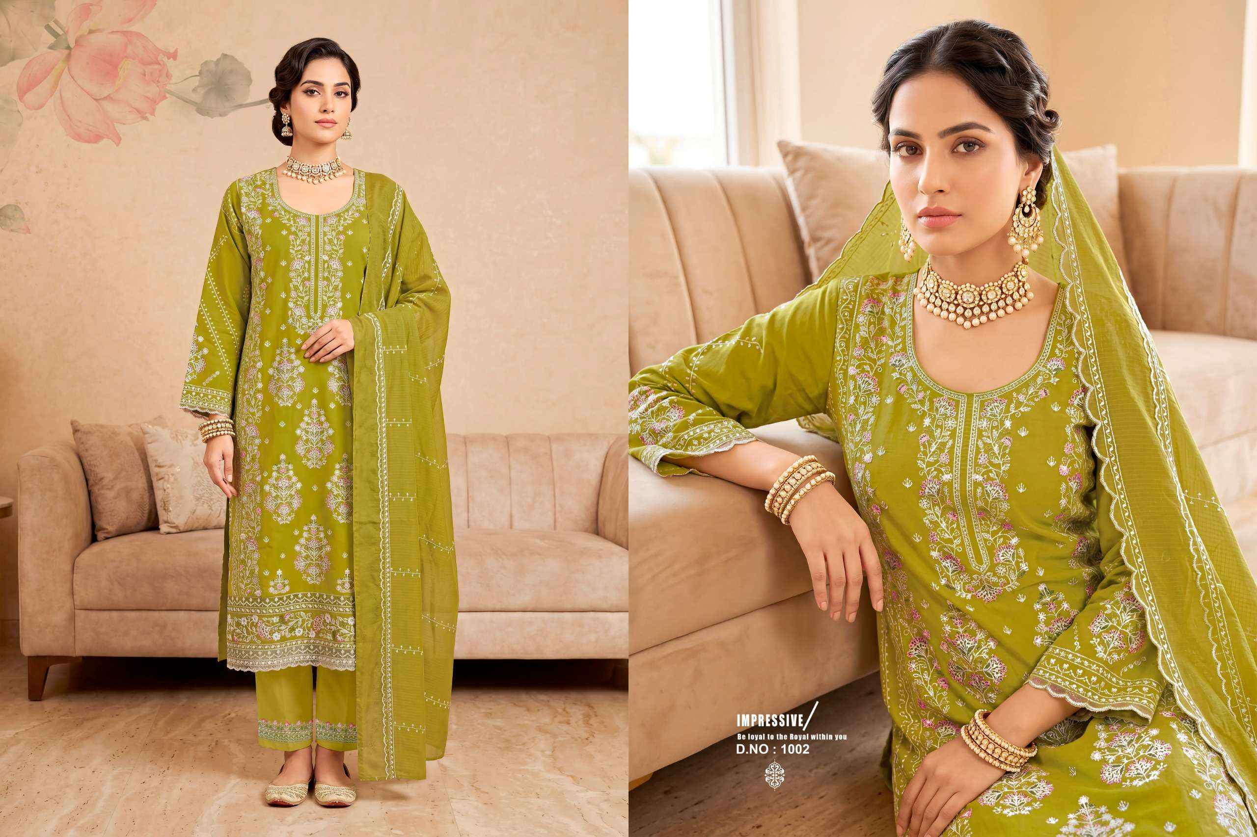 Radhika Fashion Azara Safia Lawn Cotton Dress Material 4 pcs Catalogue