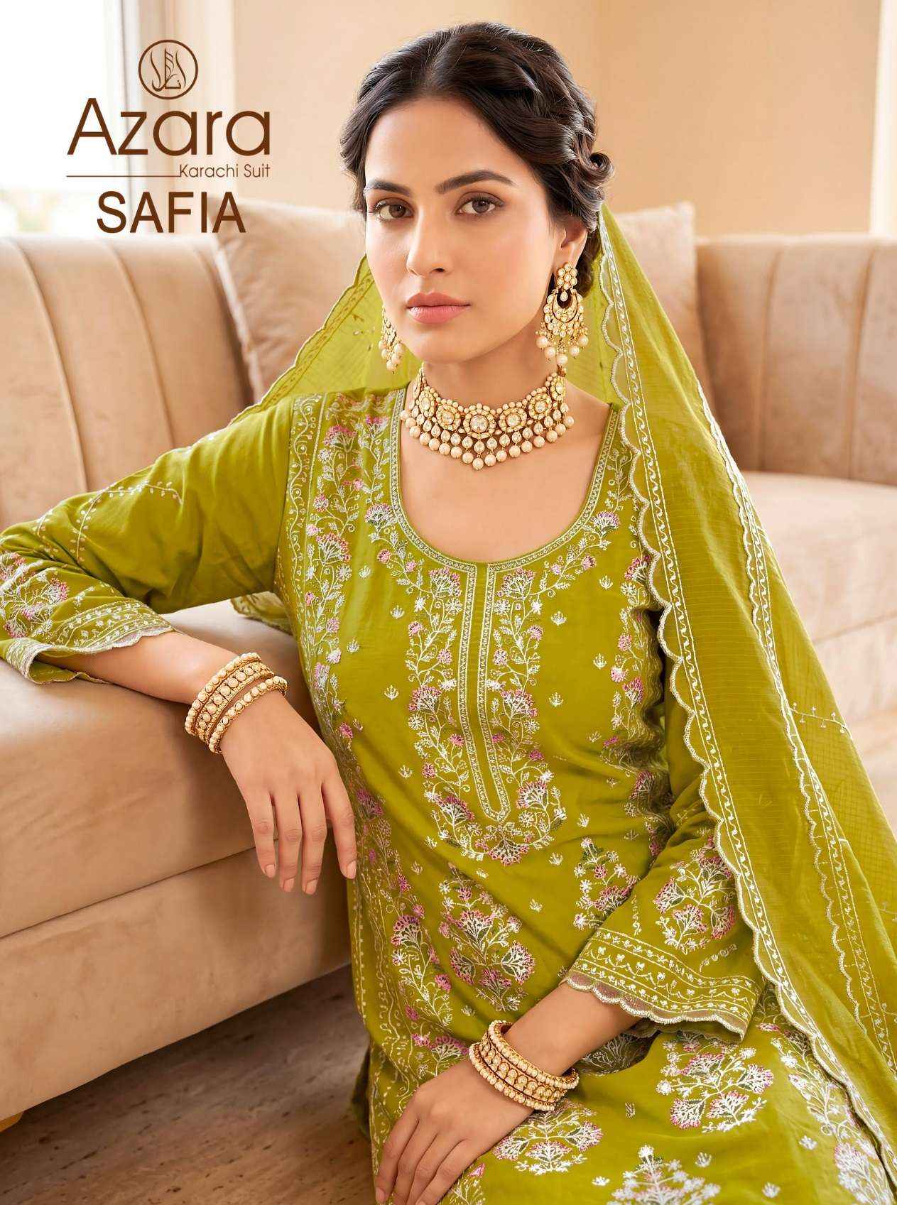 Radhika Fashion Azara Safia Lawn Cotton Dress Material 4 pcs Catalogue