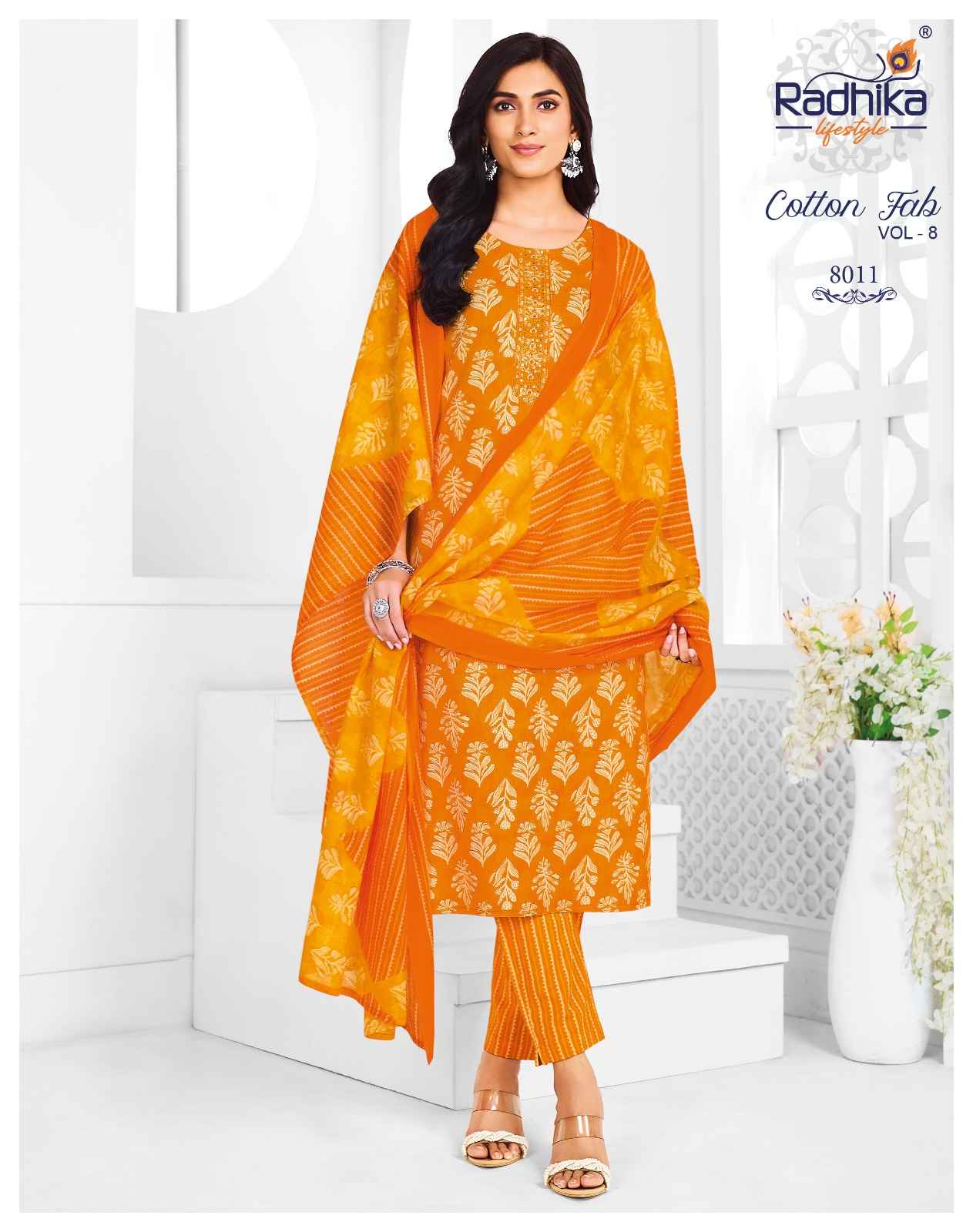 Radhika Lifestyle Cotton Fab Vol 8 Cotton Kurti Combo 11 pcs Catalogue
