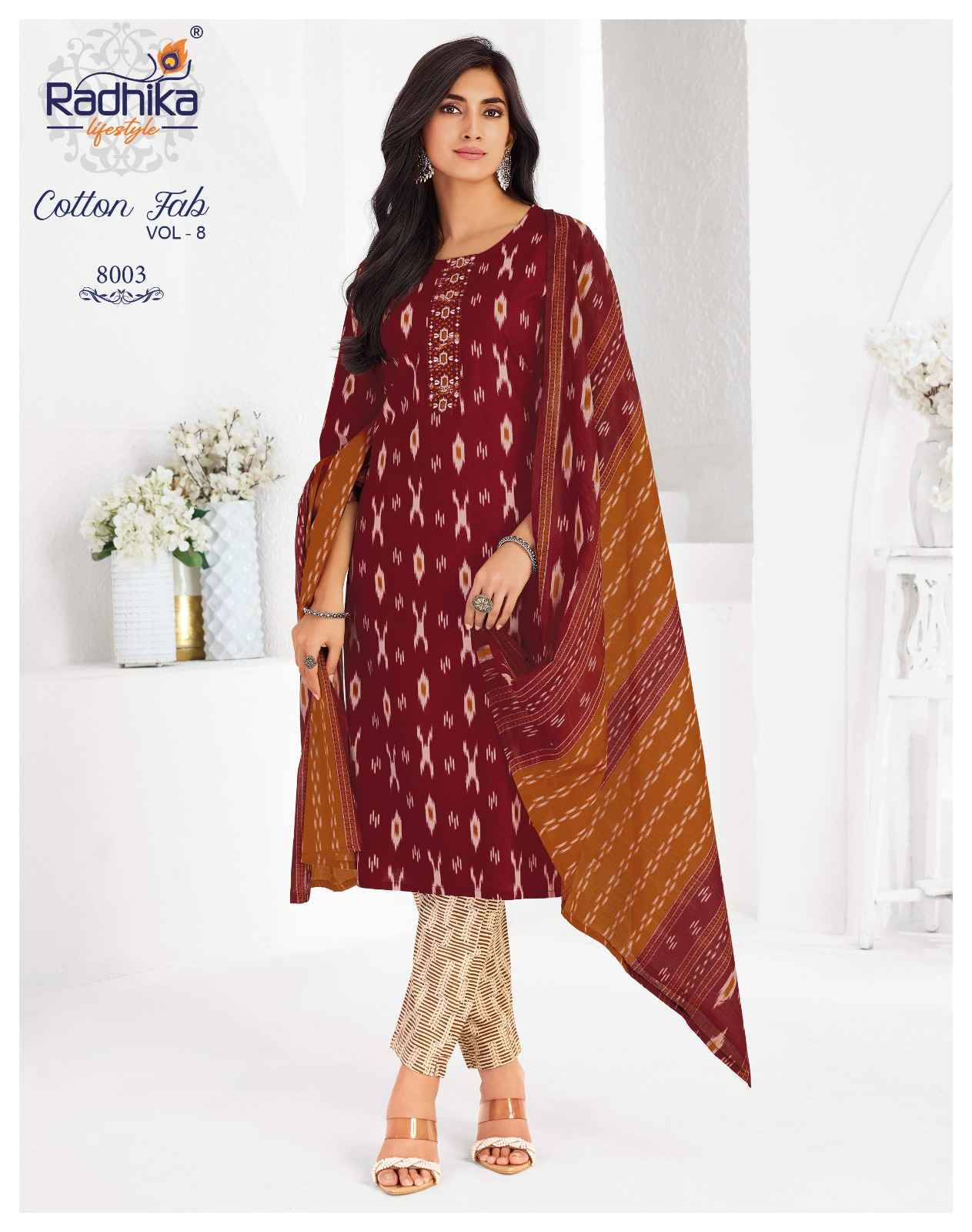 Radhika Lifestyle Cotton Fab Vol 8 Cotton Kurti Combo 11 pcs Catalogue
