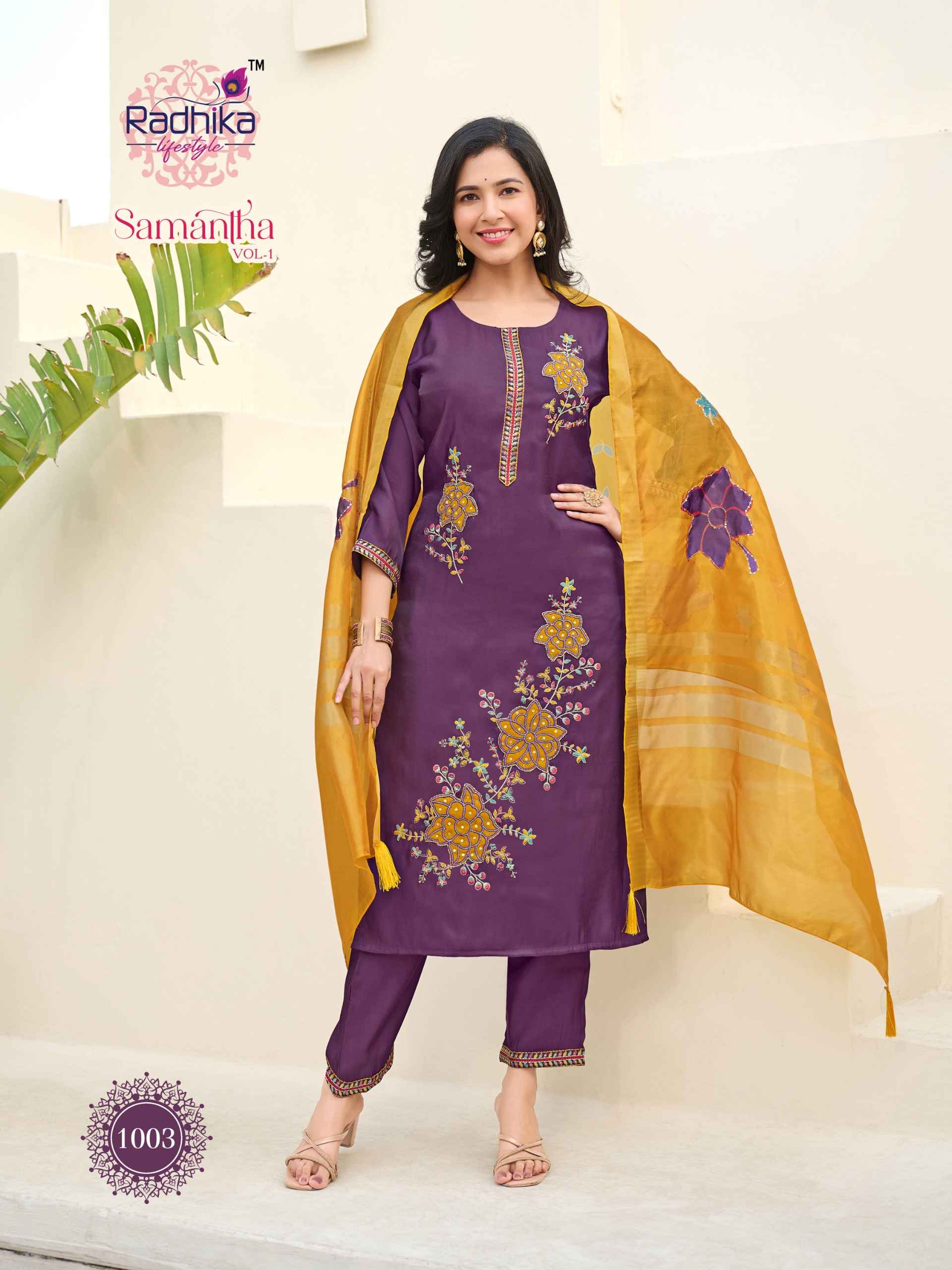 Radhika Lifestyle Samantha Vol 1 Roman Glass Kurti Combo 6 pcs Catalogue