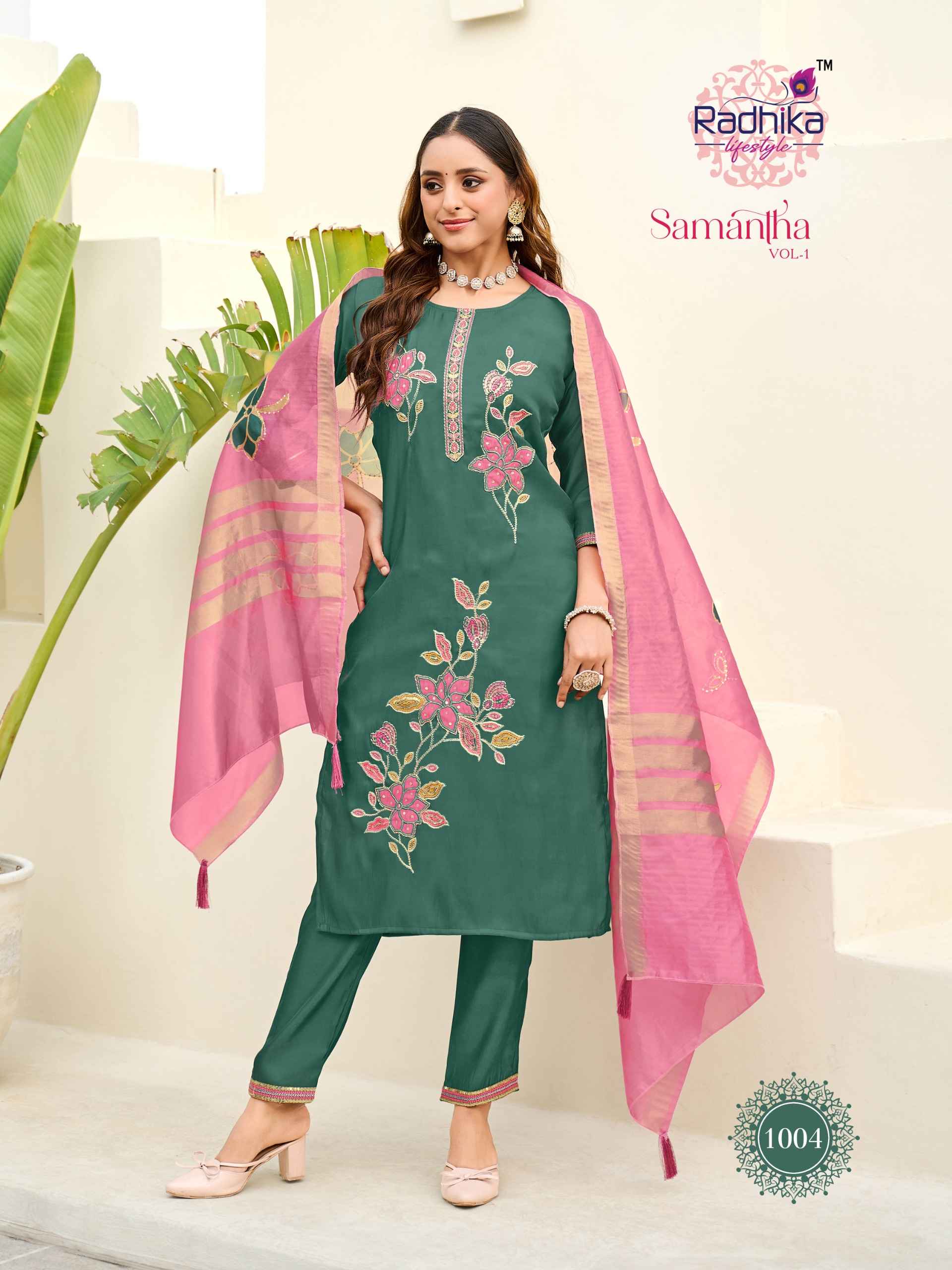 Radhika Lifestyle Samantha Vol 1 Roman Glass Kurti Combo 6 pcs Catalogue