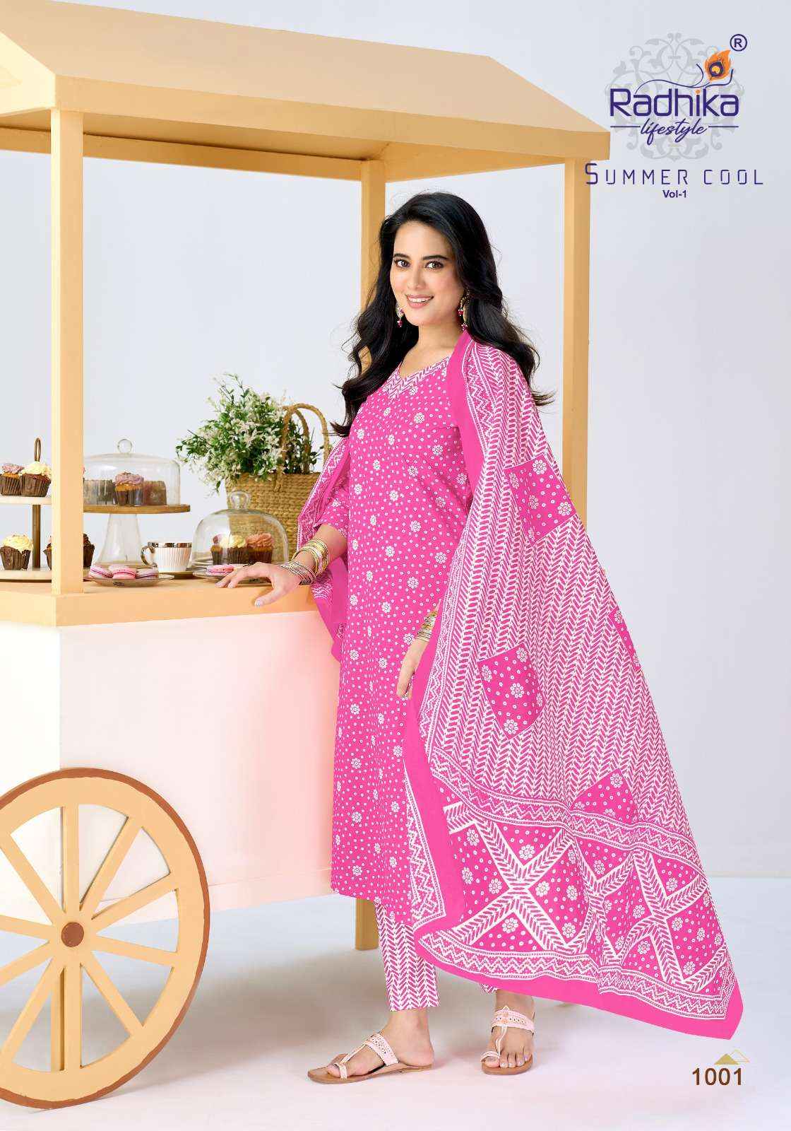 Radhika Lifestyle Summer Cool Vol 1 Cotton Kurti Combo 10 pcs Catalogue