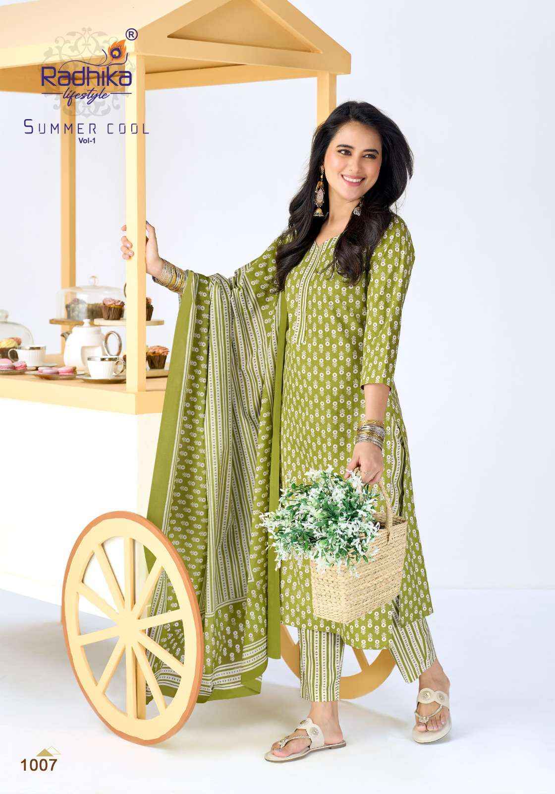 Radhika Lifestyle Summer Cool Vol 1 Cotton Kurti Combo 10 pcs Catalogue