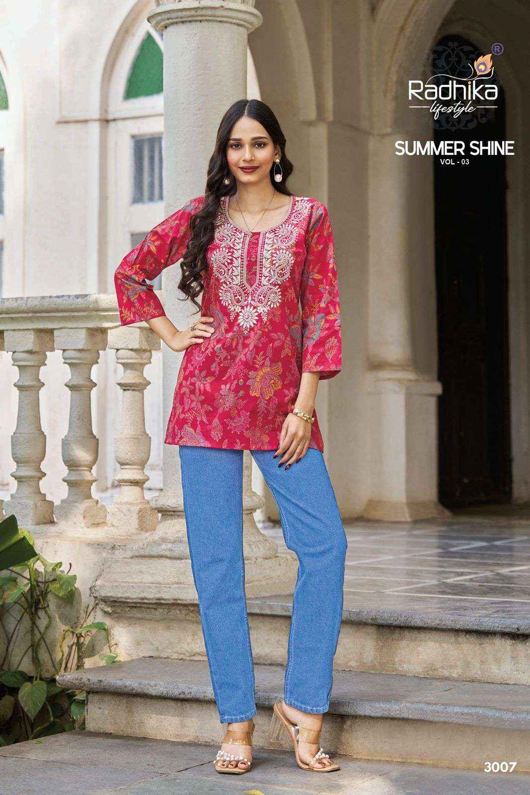 Radhika Lifestyle Summer Shine Vol 3 Weastern Cotton Top 8 pcs Catalogue