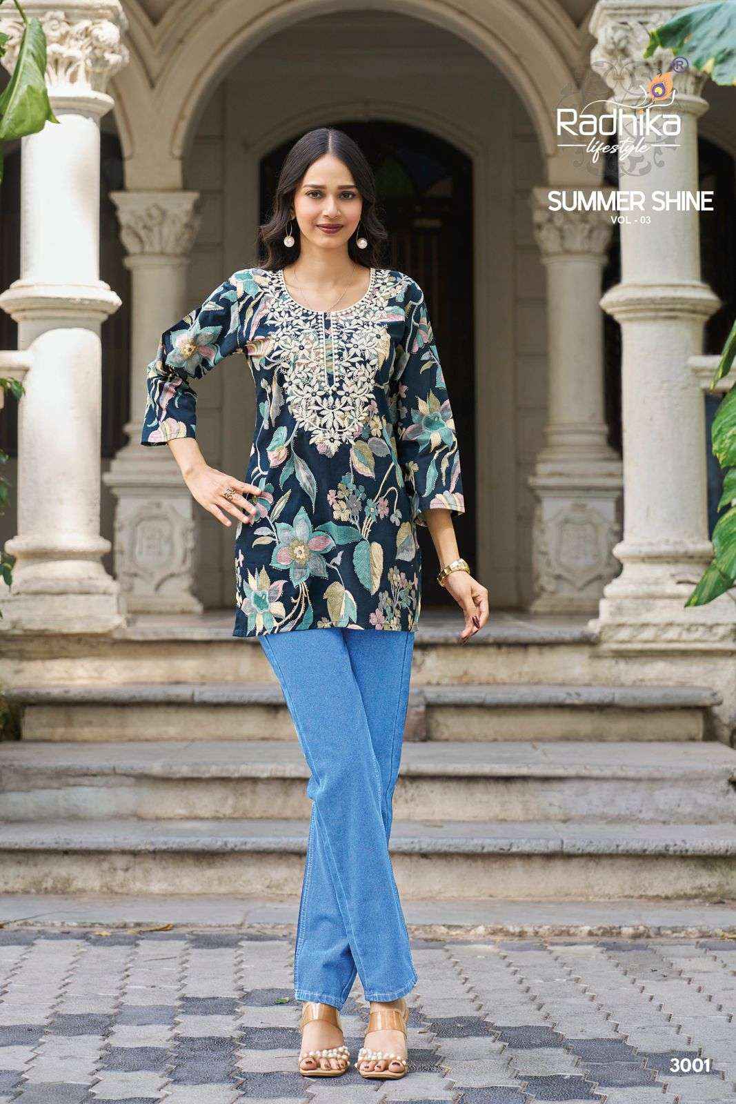 Radhika Lifestyle Summer Shine Vol 3 Weastern Cotton Top 8 pcs Catalogue