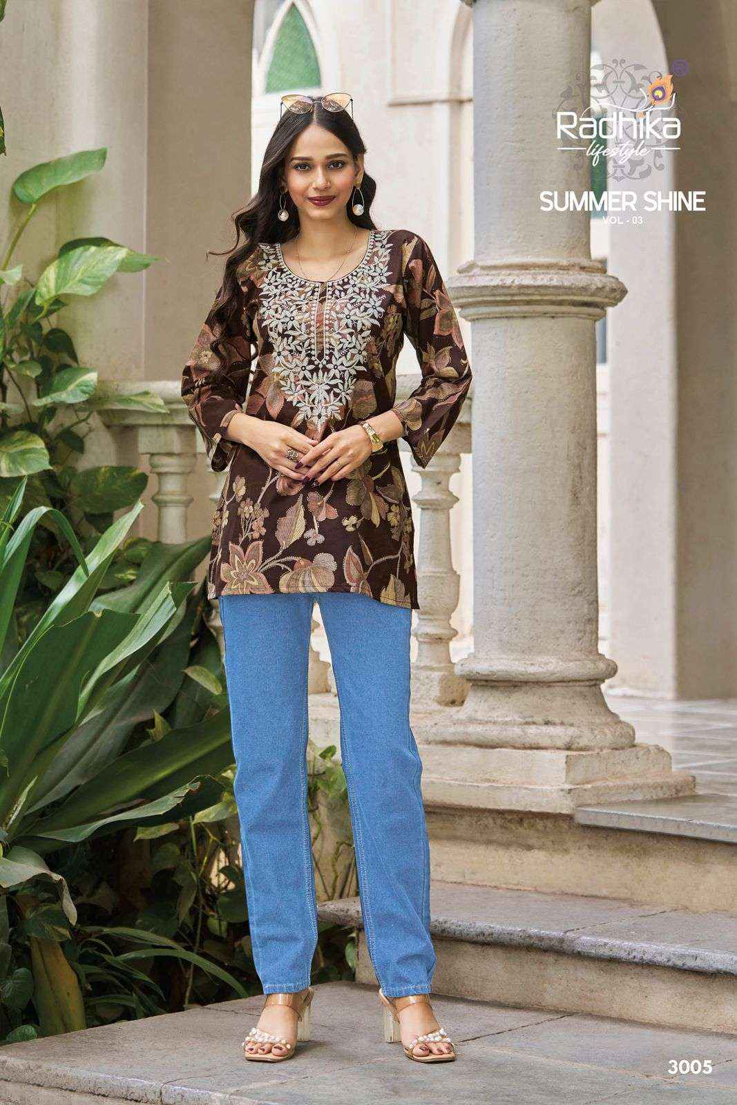 Radhika Lifestyle Summer Shine Vol 3 Weastern Cotton Top 8 pcs Catalogue