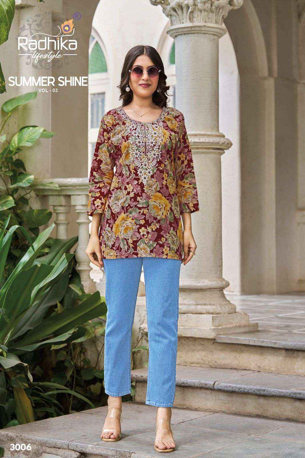 Radhika Lifestyle Summer Shine Vol 3 Weastern Cotton Top 8 pcs Catalogue