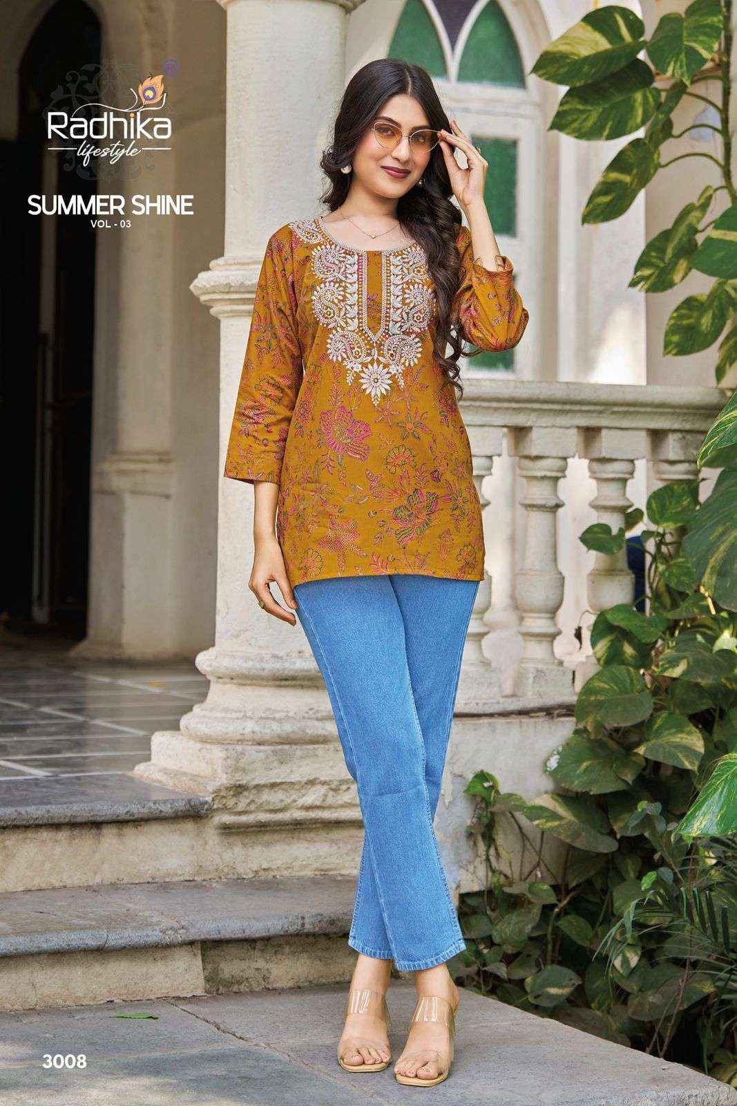 Radhika Lifestyle Summer Shine Vol 3 Weastern Cotton Top 8 pcs Catalogue