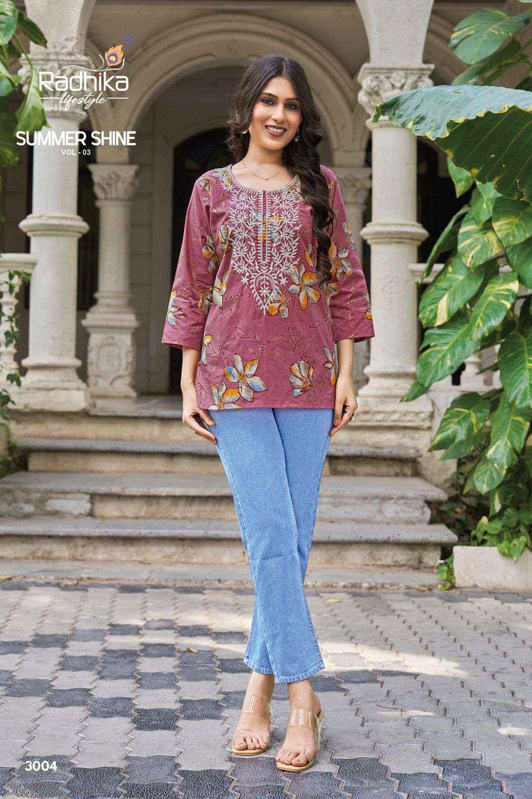 Radhika Lifestyle Summer Shine Vol 3 Weastern Cotton Top 8 pcs Catalogue