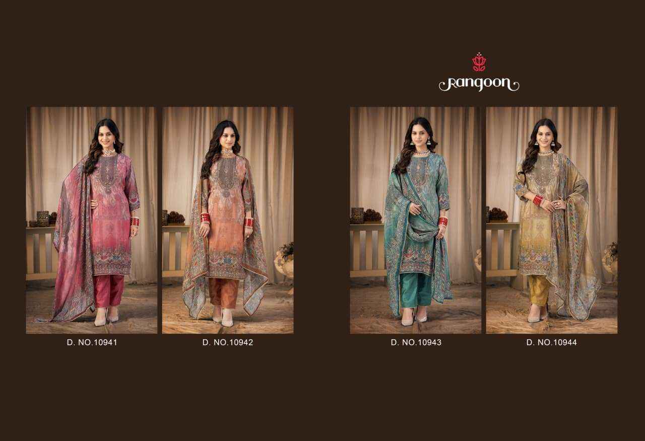 Rangoon Tejasvi Readymade Muslin Dress 4 pcs Catalogue