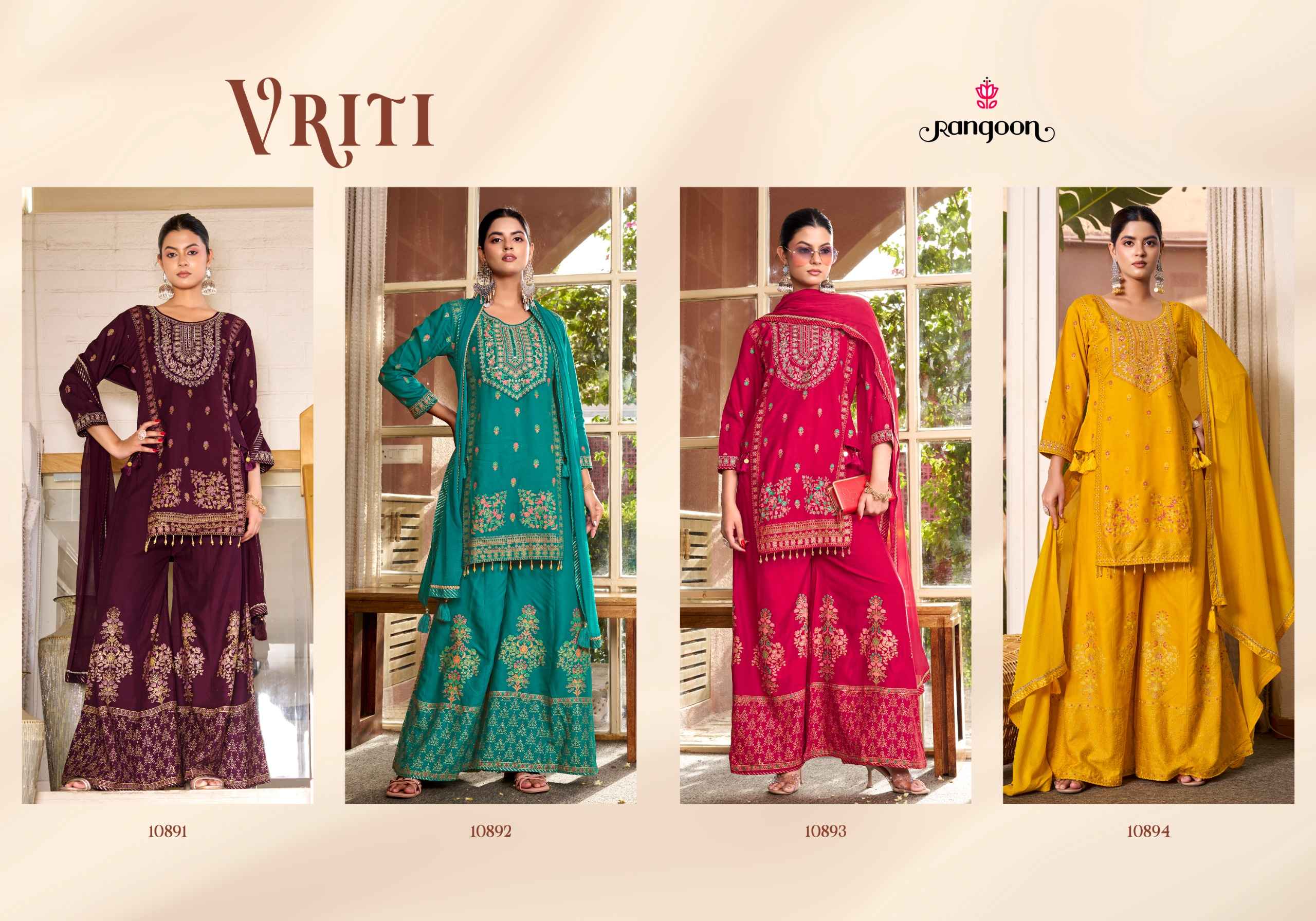 Rangoon Vriti Readymade Rayon Dress 4 pcs Catalogue
