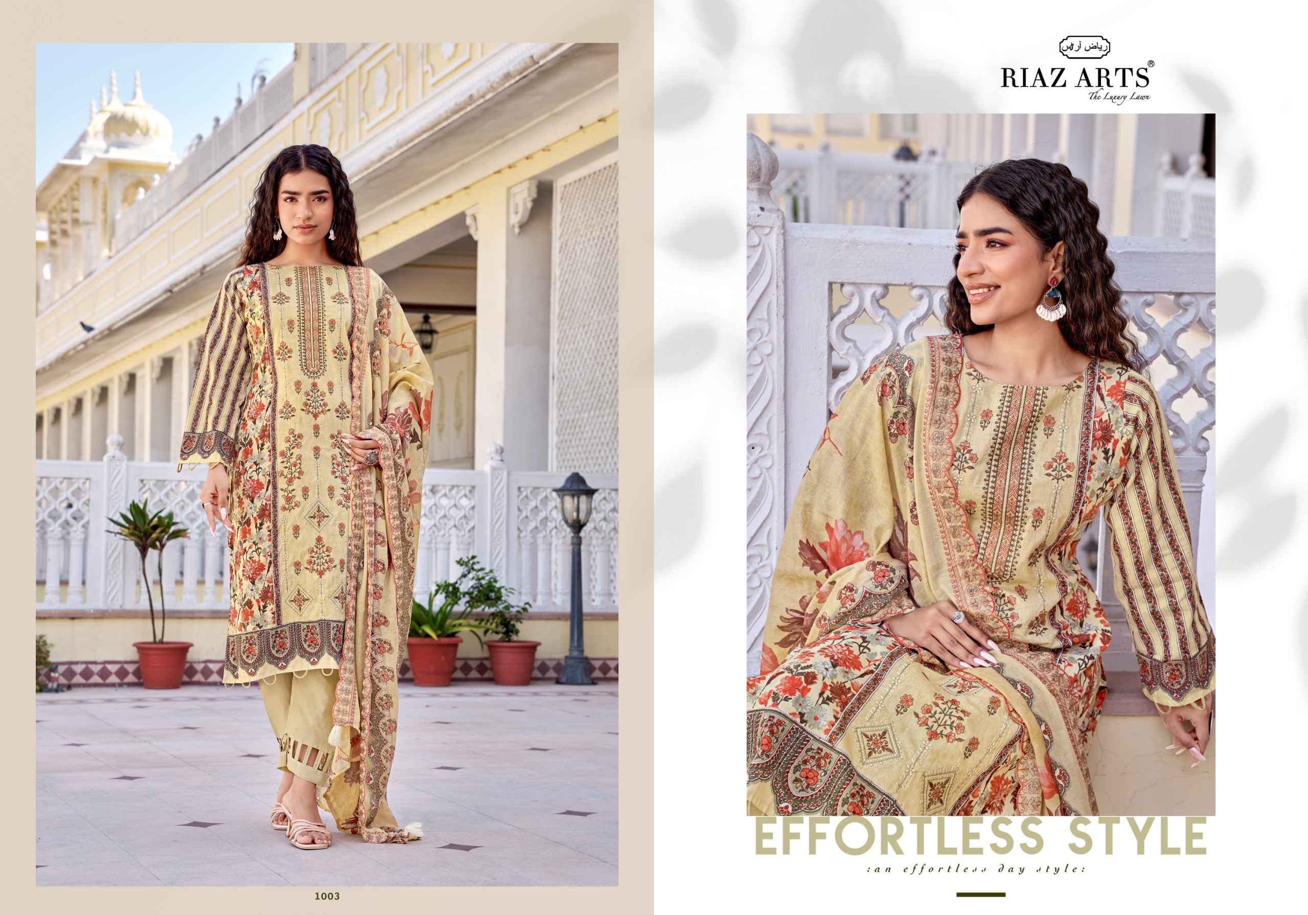 Riaz Arts Abu Rehan Lawn Cotton Dress Material 6 pcs Catalogue