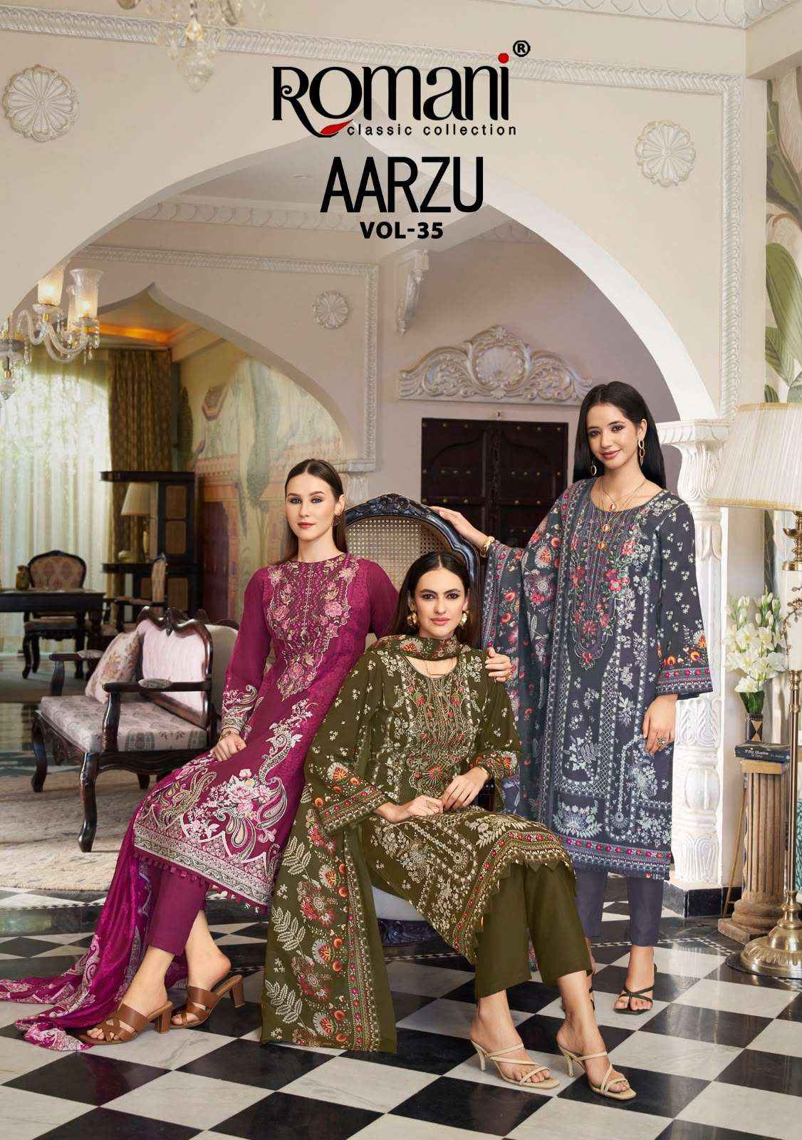 Romani Aarzu Vol 35 Cotton Dress Material 8 pcs Catalogue