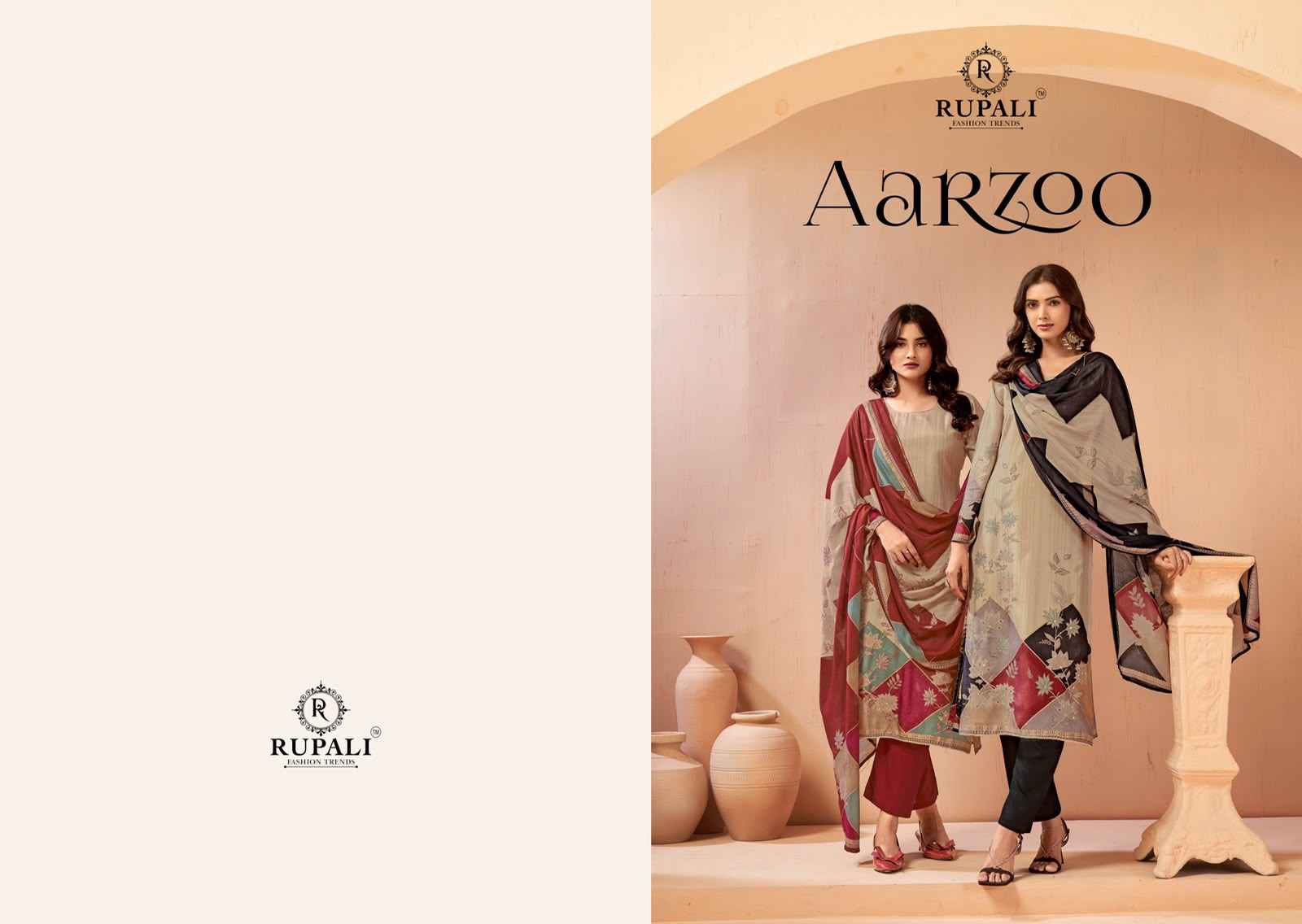 Rupali Fashion Aarzoo Viscose Muslin Dress Material 4 pcs Catalogue