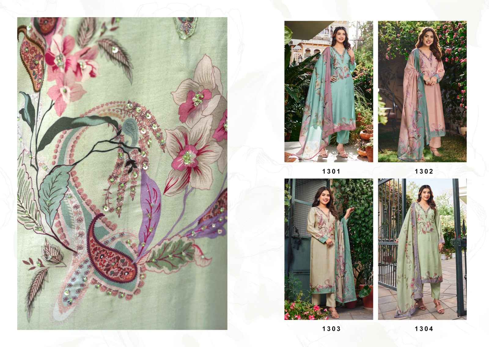 Rupali Fashion Raahi Vol 2 Musline Dress Material 4 pcs Catalogue