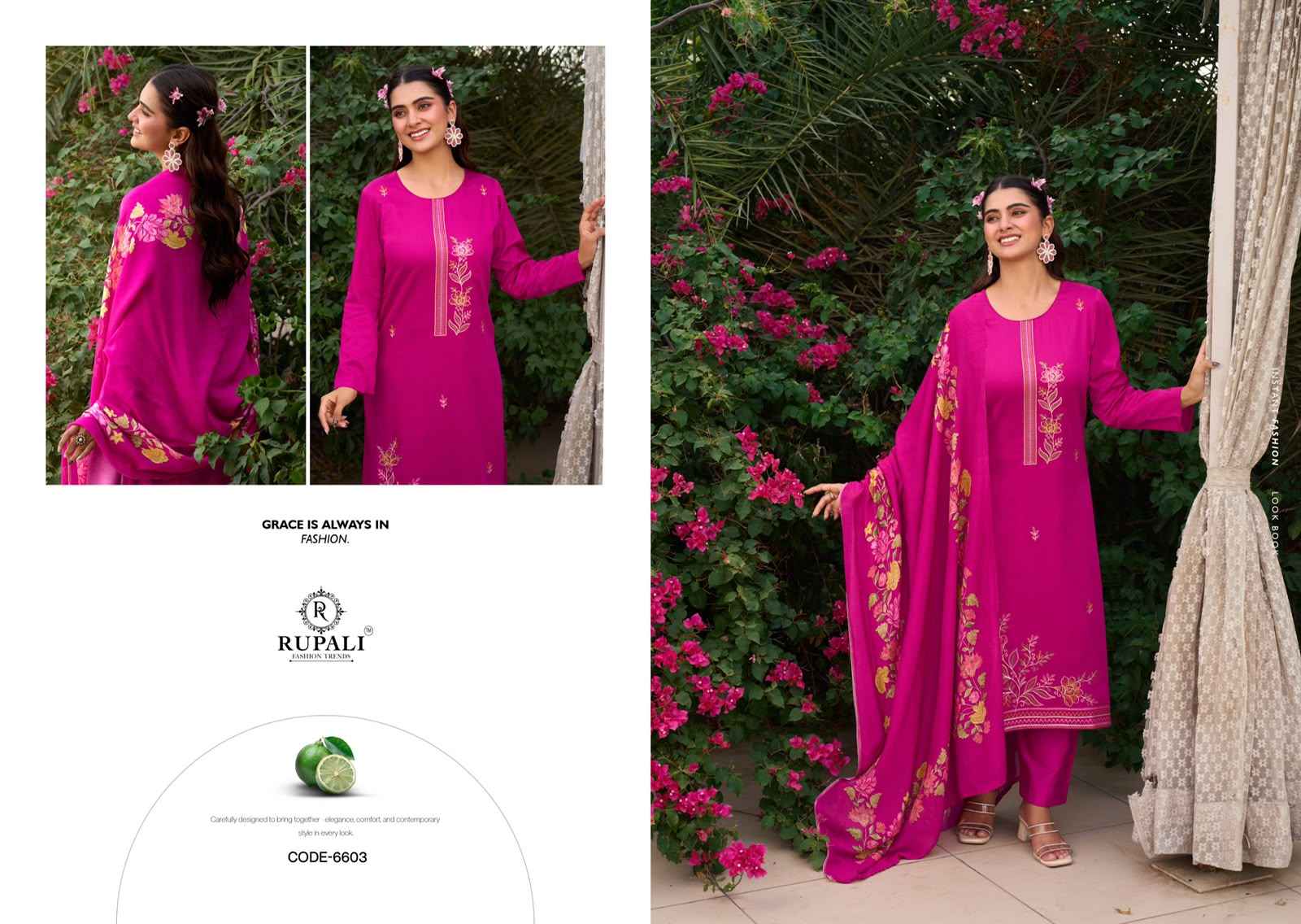 Rupali Fashion Riyasat Jam Satin Dress Material 4 pcs Catalogue