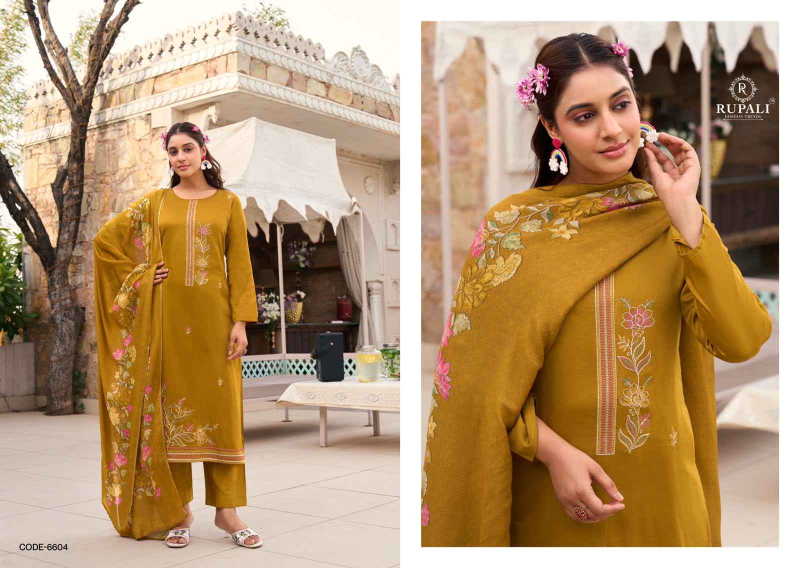 Rupali Fashion Riyasat Jam Satin Dress Material 4 pcs Catalogue