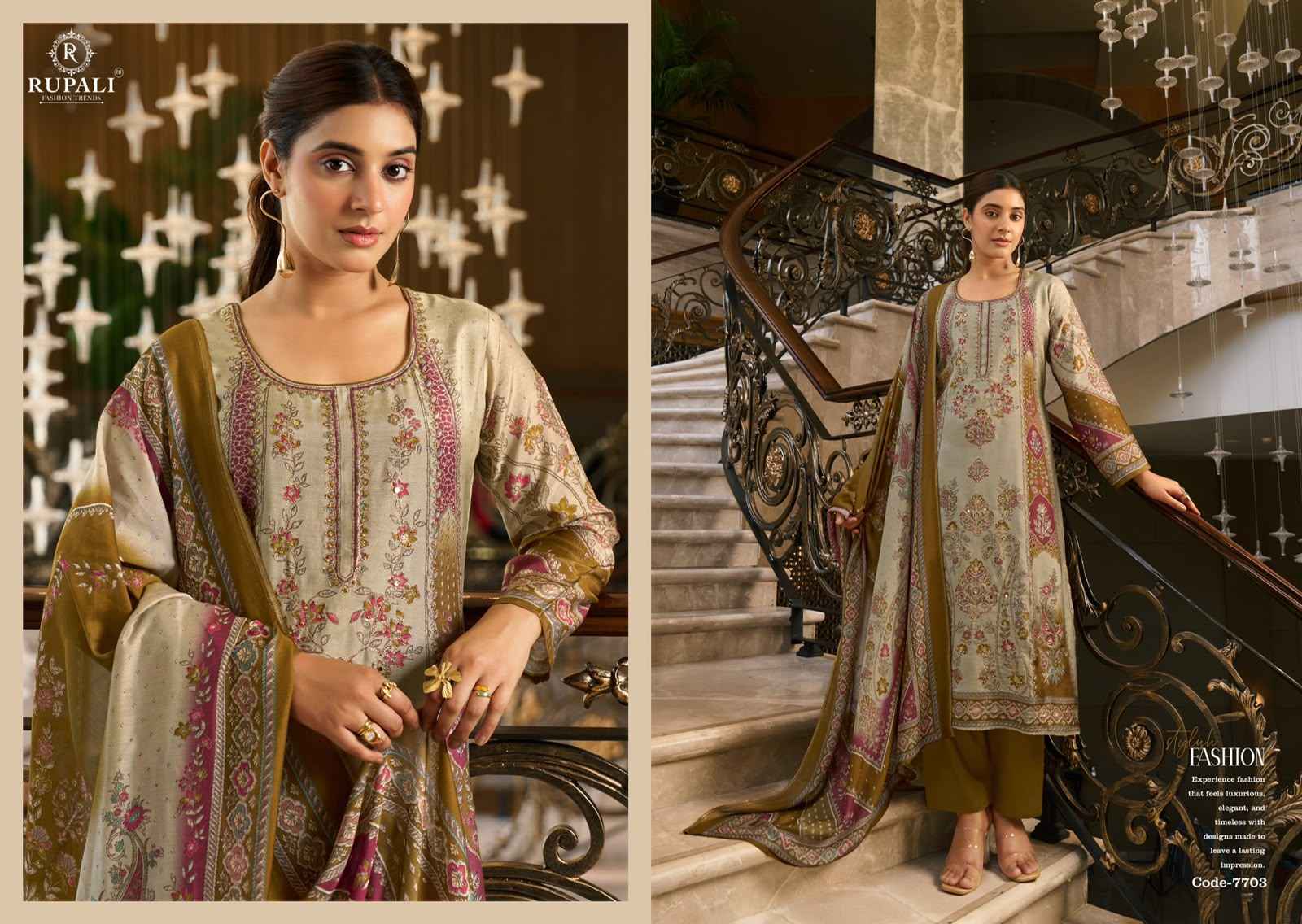 Rupali Fashion Summer Princess Vol 5 Viscose Musline Dress Material 4 pcs Catalogue