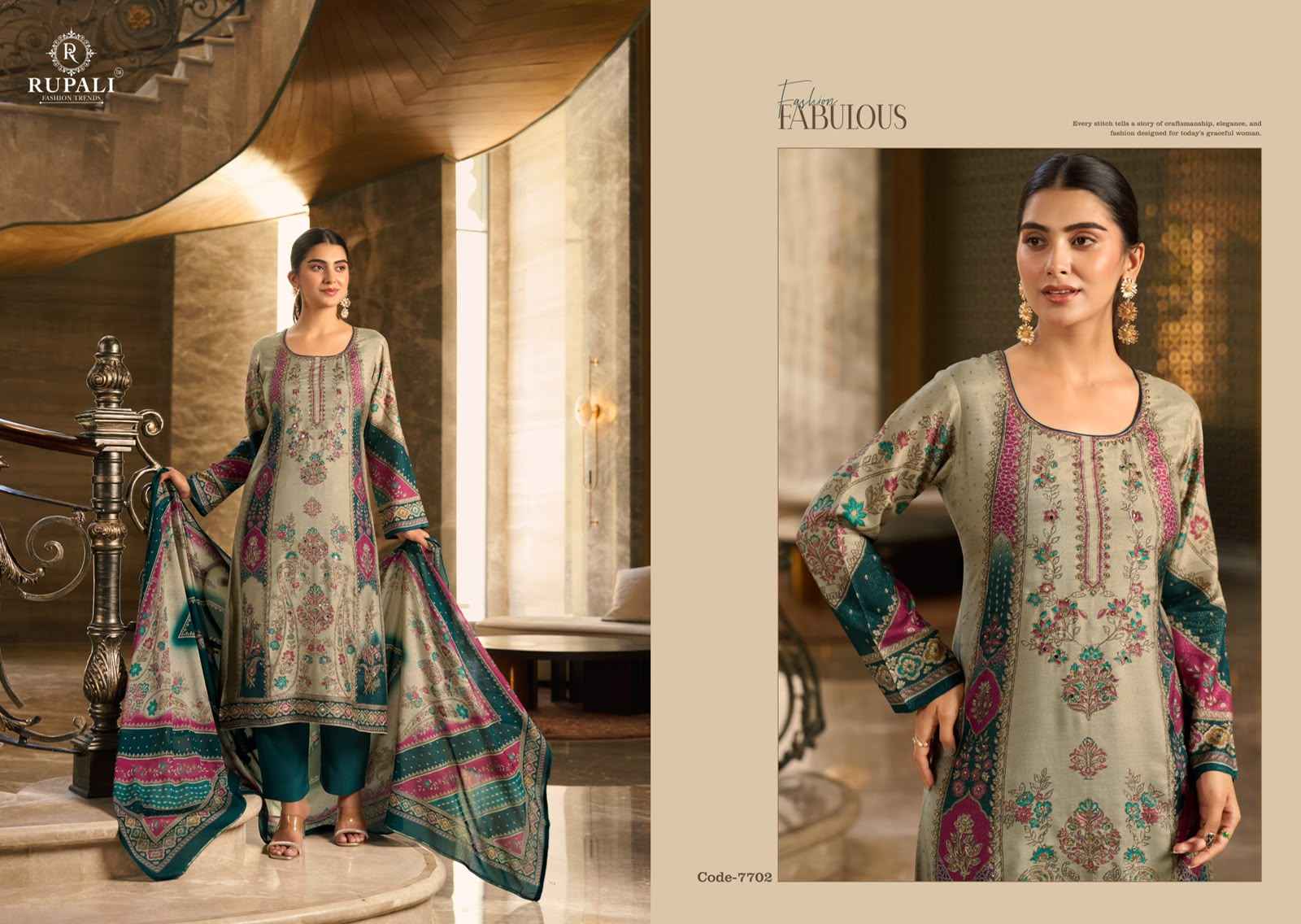 Rupali Fashion Summer Princess Vol 5 Viscose Musline Dress Material 4 pcs Catalogue