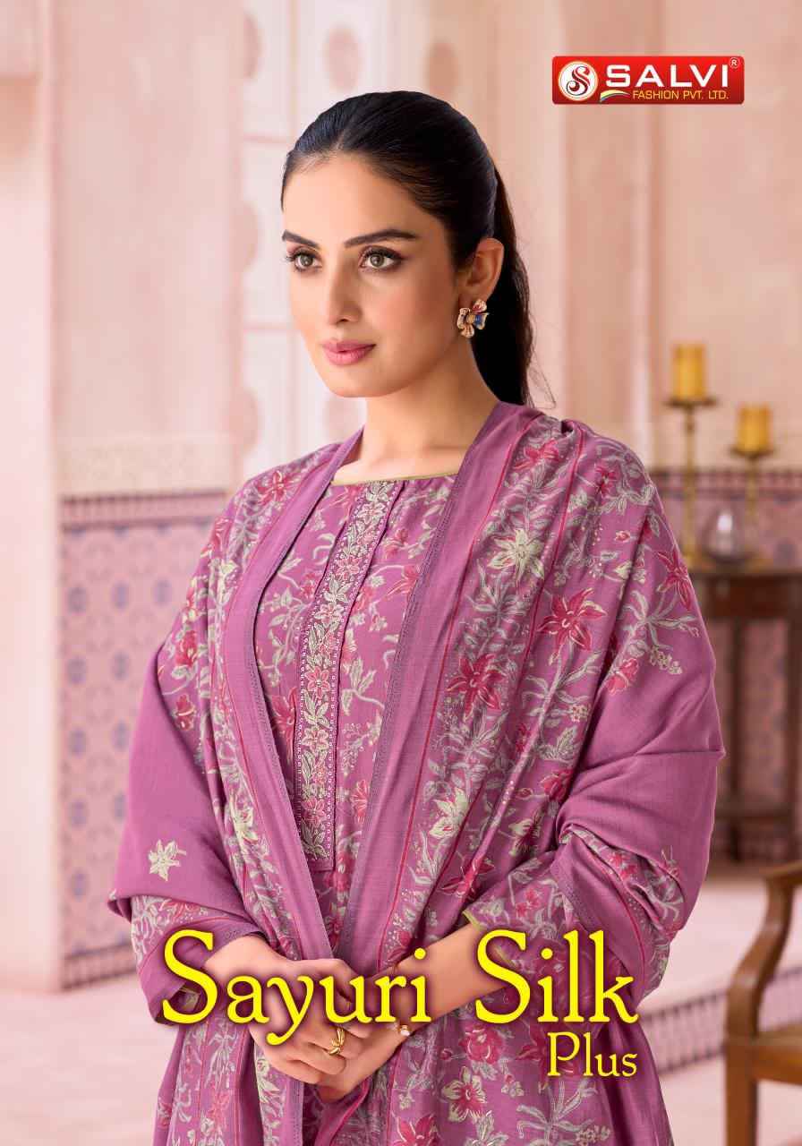 Salvi Fashion Sayuri Silk Plus Modal Silk Dress Material 8 pcs Catalogue