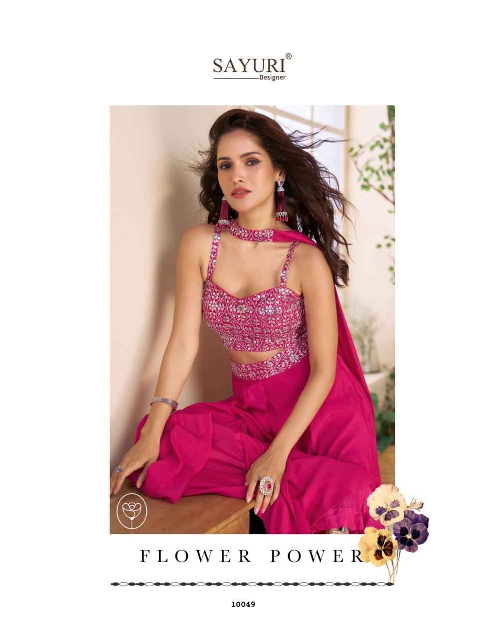 Sayuri Designer Moon Readymade Chinnon Silk Dress 5 pcs Catalogue