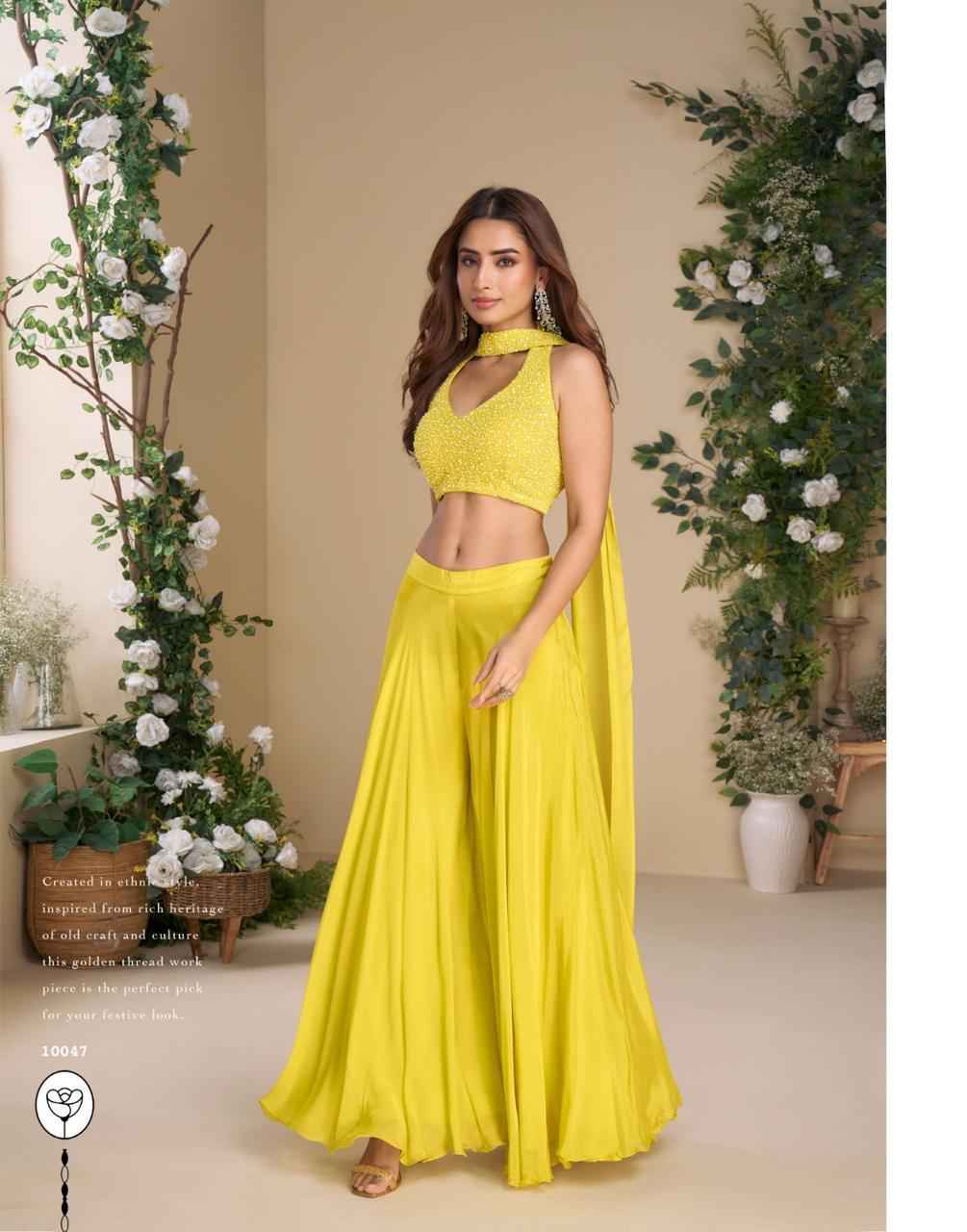 Sayuri Designer Moon Readymade Chinnon Silk Dress 5 pcs Catalogue