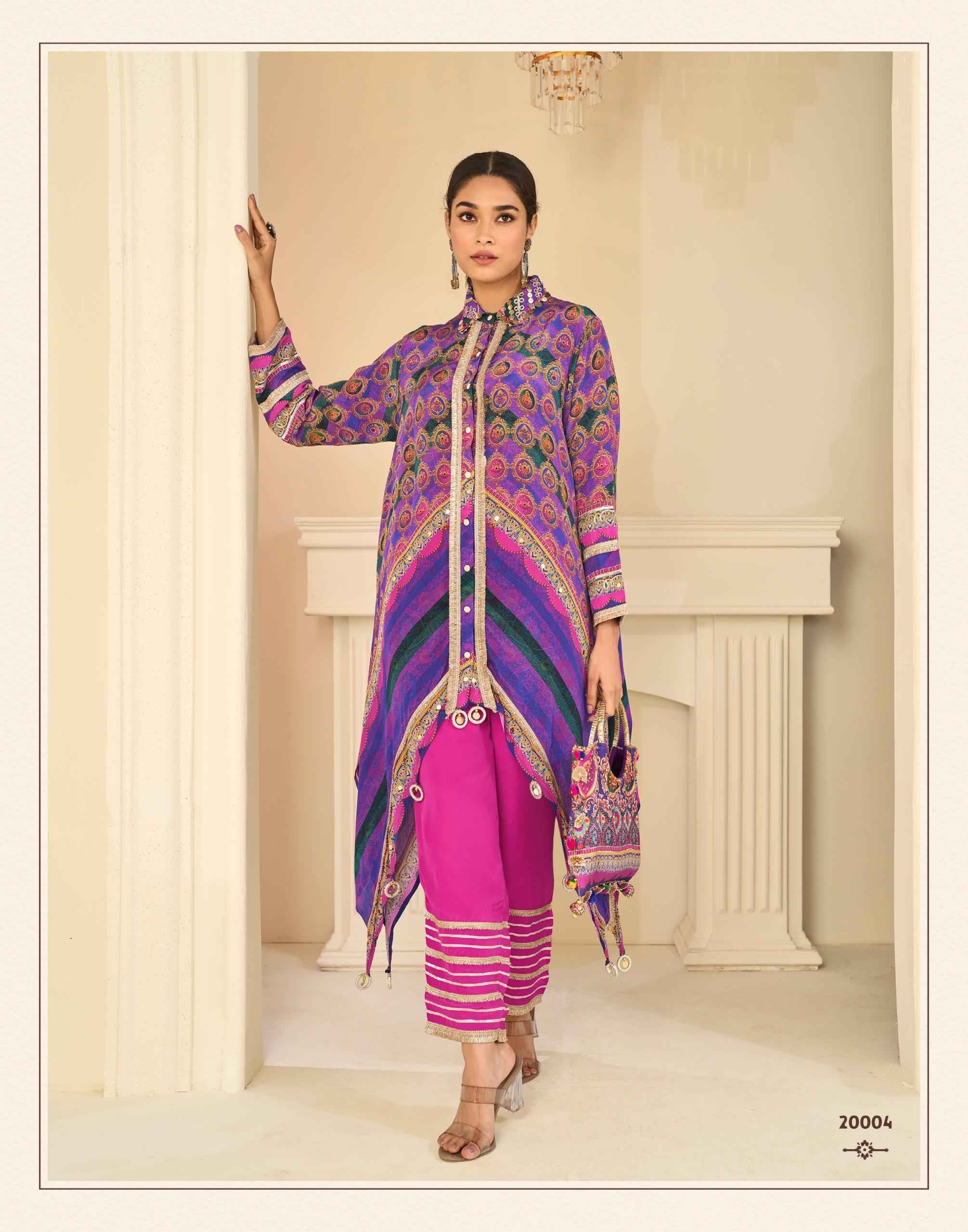 Sayuri Designer Savan Readymade Natural Crep Silk Dress 3 pcs Catalogue